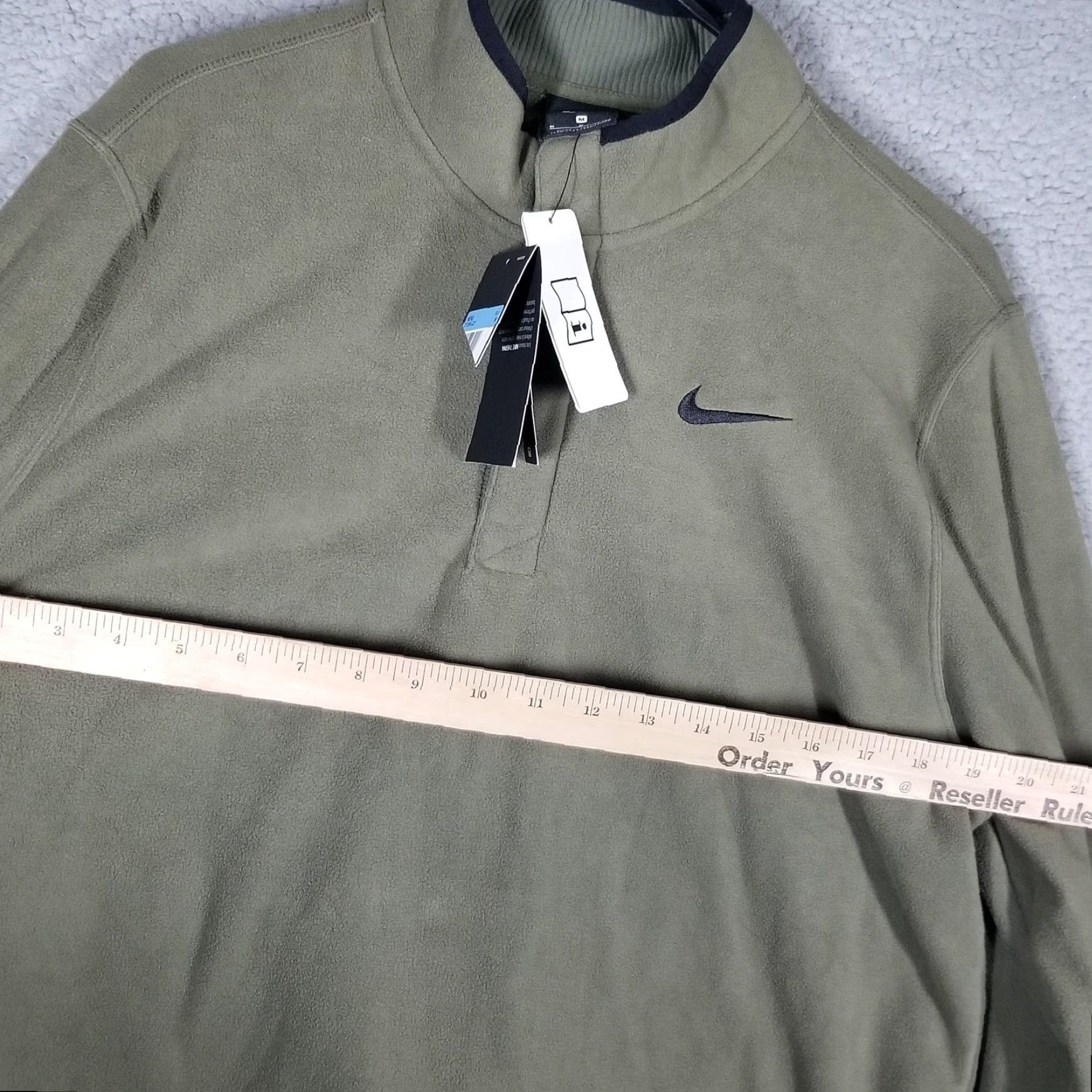 Nike Nike Golf Pullover Mens Medium Green 1/4 Zip Fleece CT1384-222 Swoosh Logo New Size US M / EU 48-50 / 2 - 5 Thumbnail