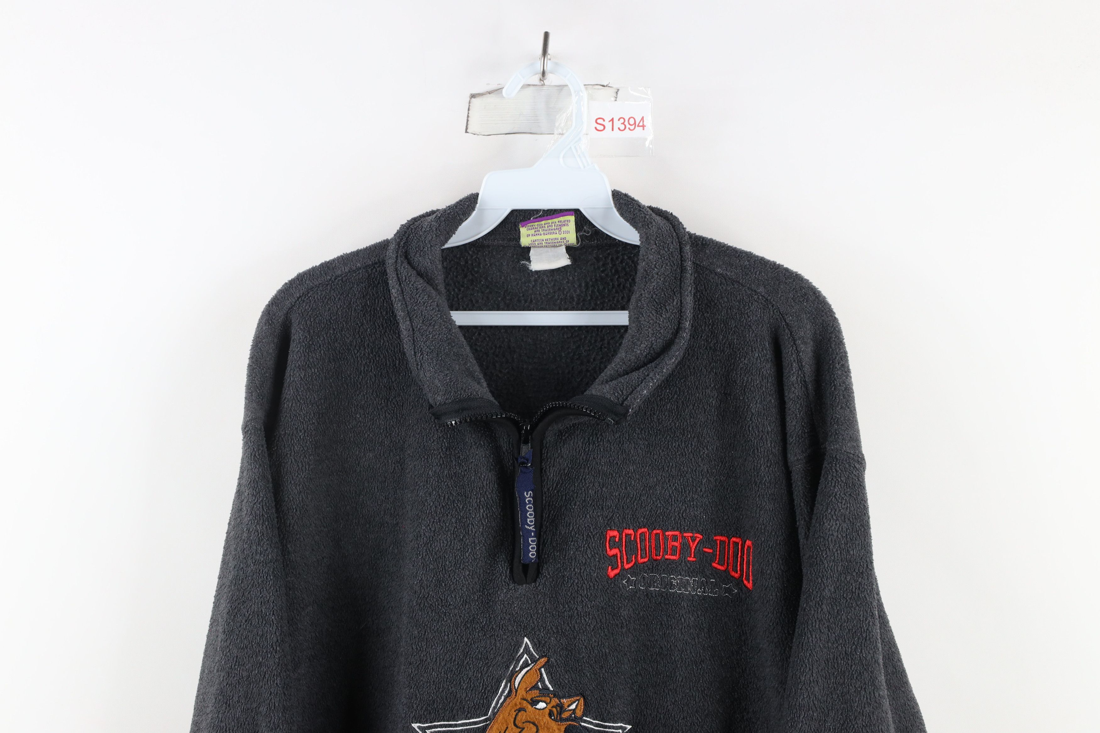 Vintage Vintage Y2K 2001 Scooby Doo Block Half Zip Fleece Sweater Size 3XL / US 20-22 - 2 Thumbnail