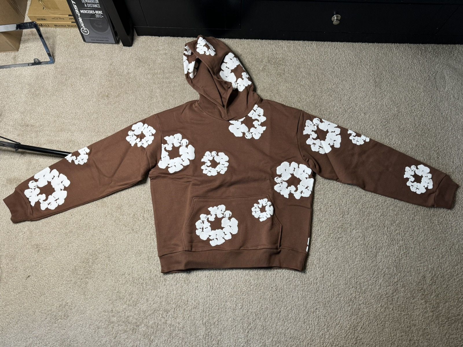 image of Denim Tears The Cotton Wreath Sweatshirt Brown Xl, Men's