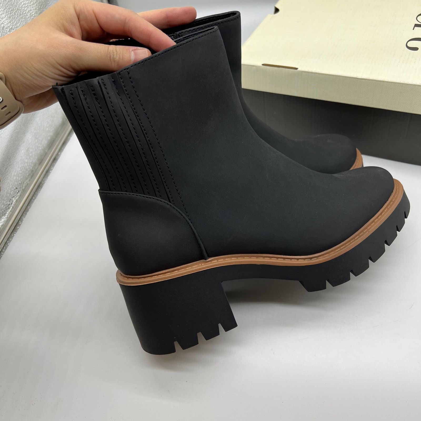 Other a.n.a. Women's 9.5M Black Ankle Boots Platform Lug Size US 9.5 / IT 39.5 - 6 Thumbnail