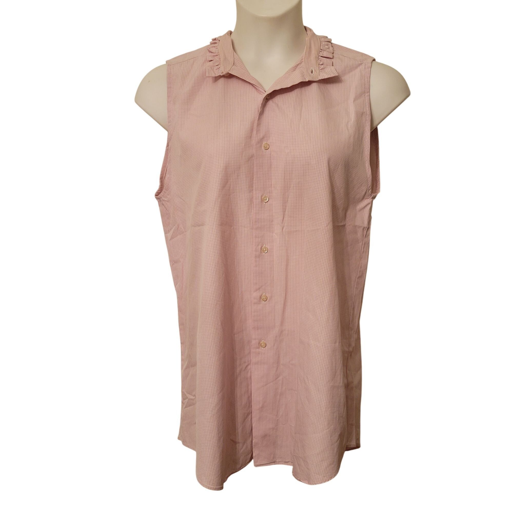 Brooks Brothers Brooks Brothers Sleeveless Pink Gingham Check Button Down Sh Size US M / EU 48-50 / 2 - 1 Thumbnail