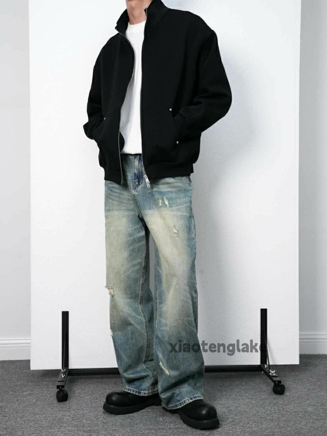 Vintage Washed faded cleanfit yuppie loose baggy jeans Size US 28 / EU 44 - 4 Thumbnail