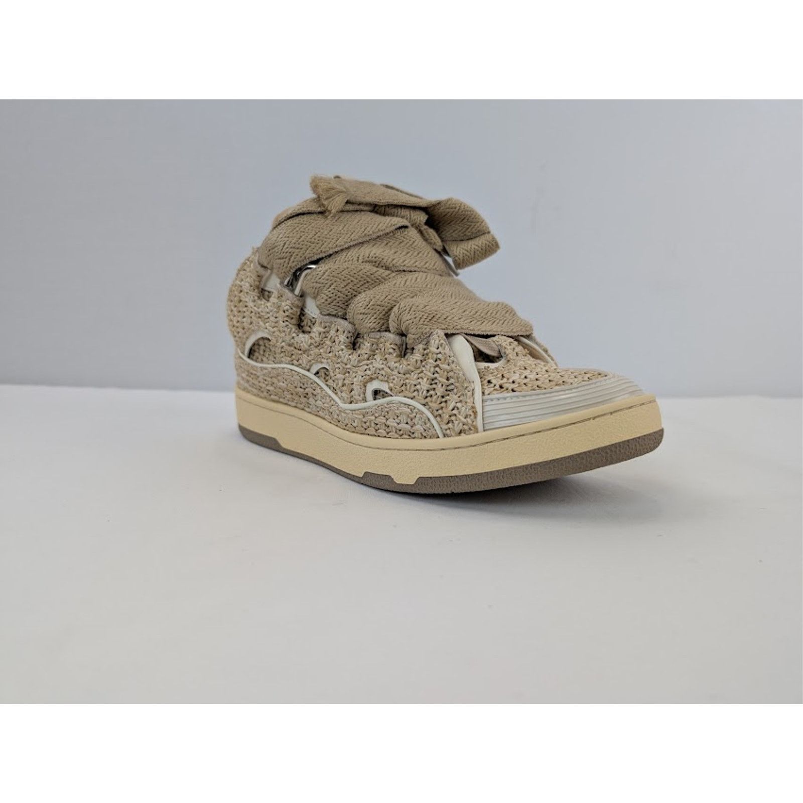 Lanvin o1rshd1 Curb Low Top Sneakers in 65 Natural Size US 13 / EU 46 - 2 Thumbnail