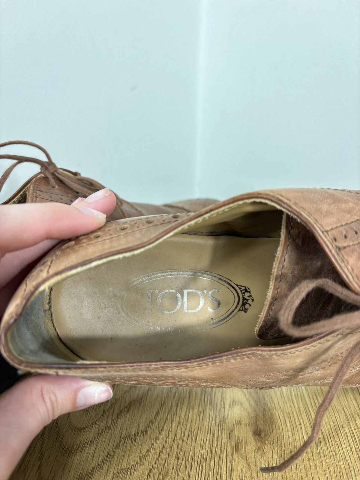 Tod's Tod’s Men’s Brown Lace-Up Formal Leather Oxford Brogue Shoes Size US 9 / EU 42 - 17 Thumbnail