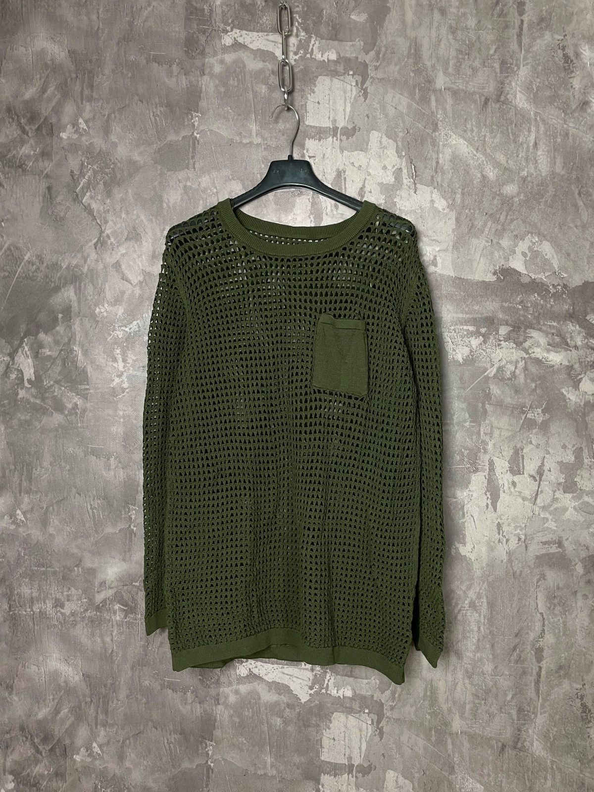 Japanese Brand × Vintage Avant Garde Mesh Net Knit Sweater Size L / US 10 / IT 46 - 1 Thumbnail