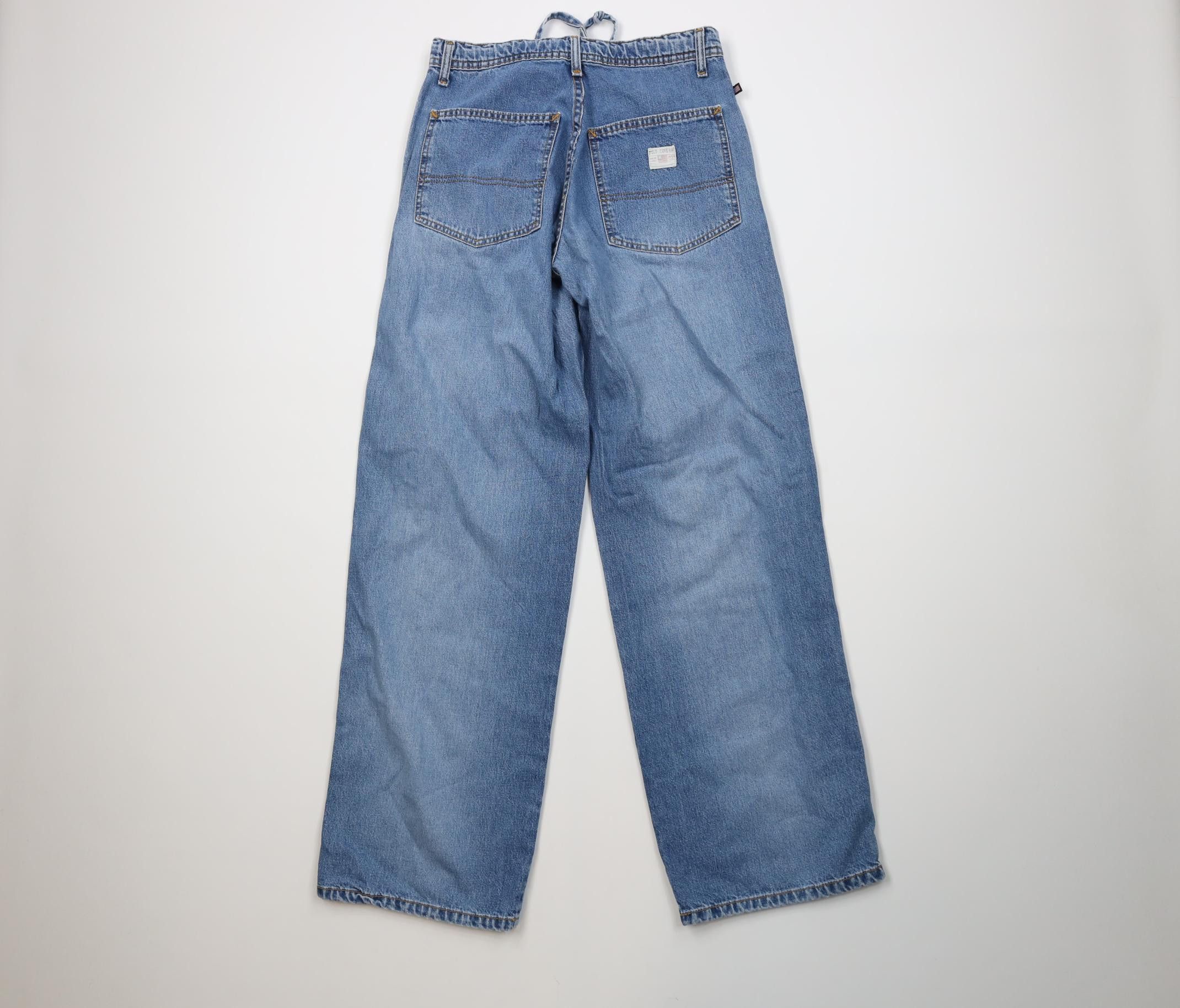 Polo Ralph Lauren Vintage 90s Ralph Lauren Spell Out Wide Leg Denim Jeans Blue Size US 32 / EU 48 - 11 Thumbnail