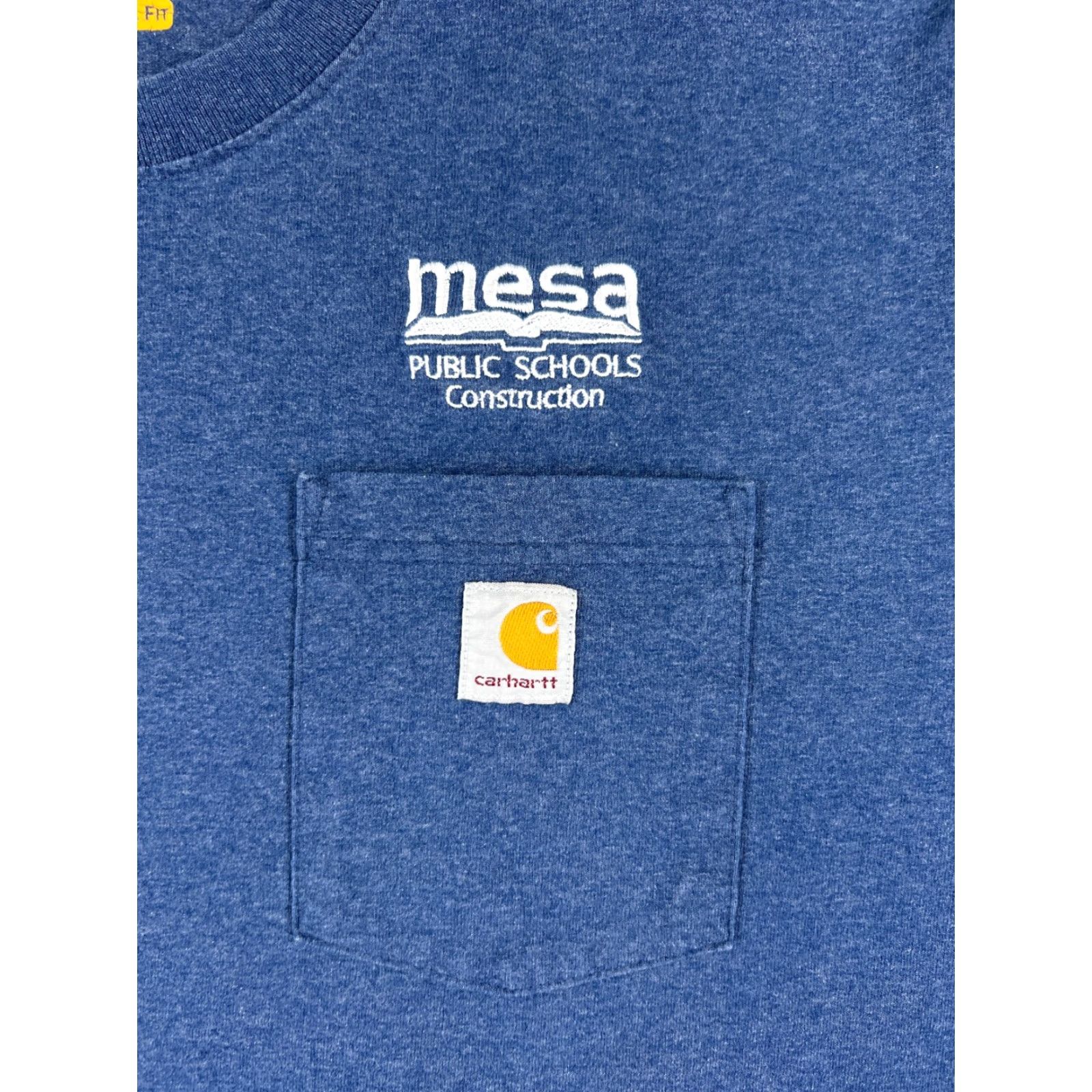 Carhartt Carhartt Shirt Men XL Blue Short Sleeve Crew Neck Cotton Jersey Pocket Size US XL / EU 56 / 4 - 3 Thumbnail