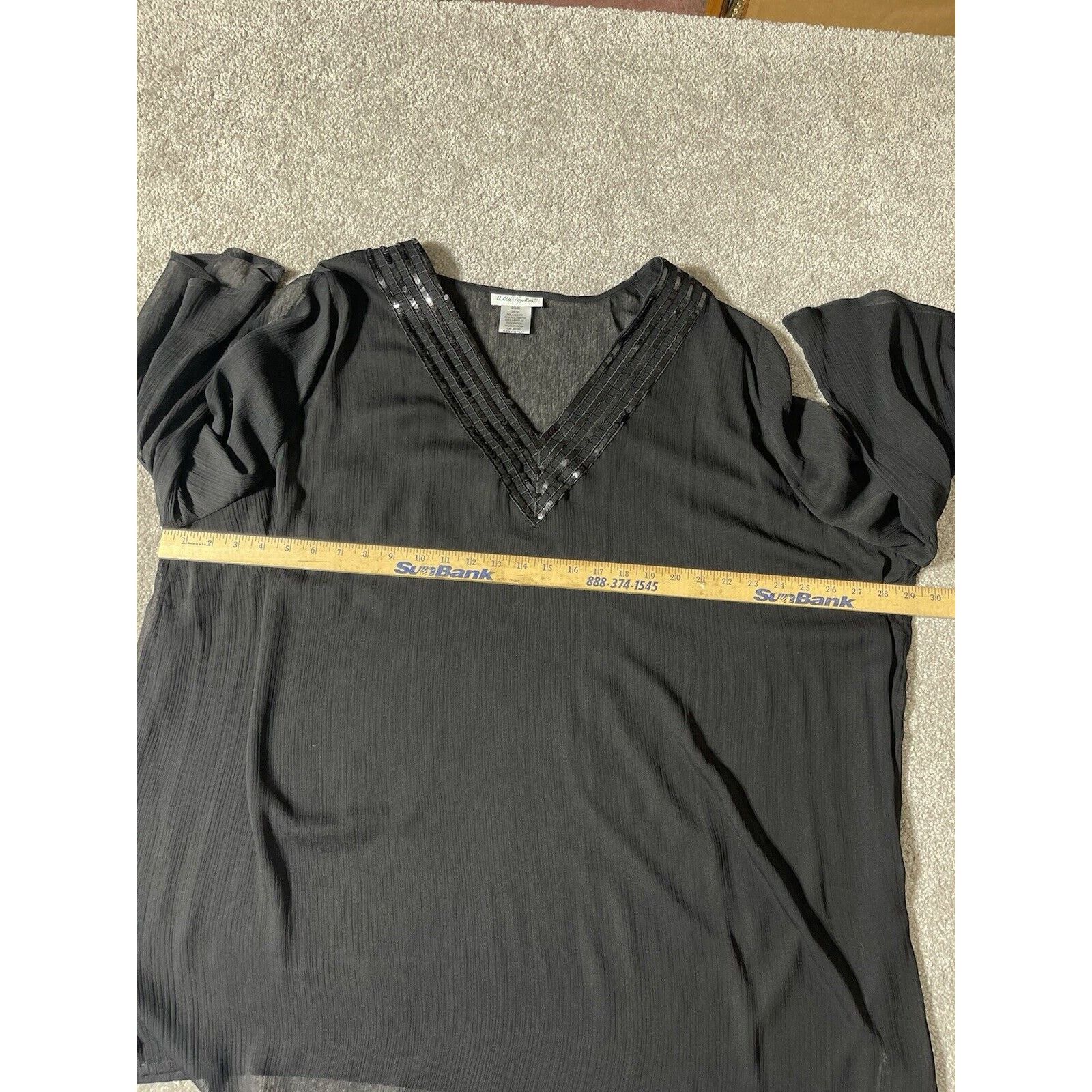 Other Ulla Popken 2 Piece Top Plus Size 28/30 Sheer Sequins Fairy Size ONE SIZE - 4 Thumbnail