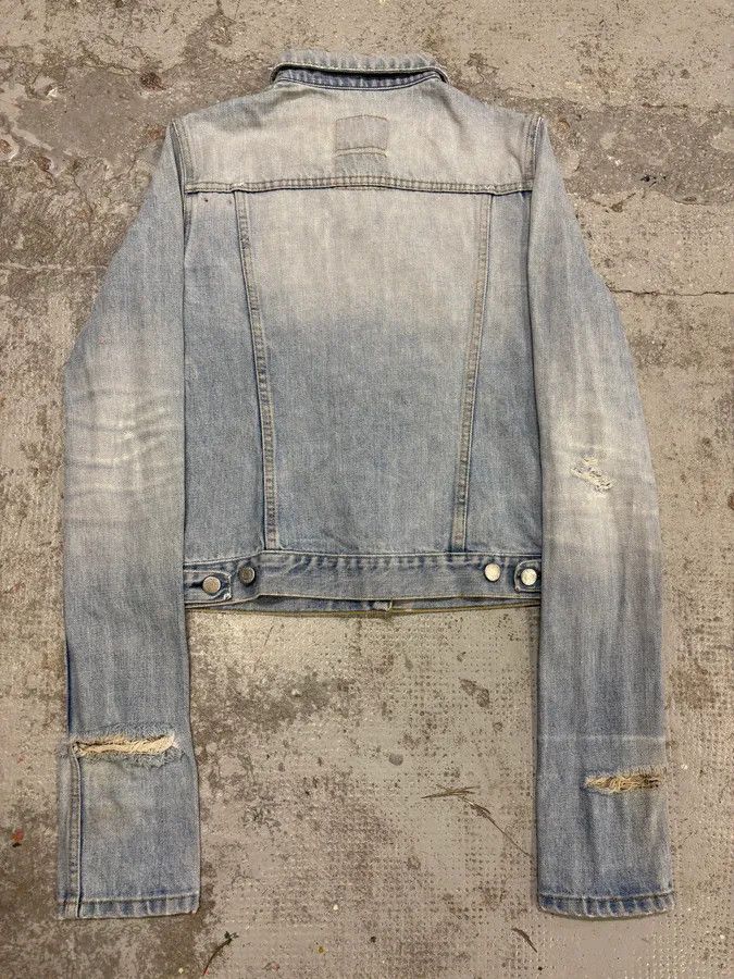 Helmut Lang 1990s Helmut Lang Blue Denim Distressed Jacket Size S / US 4 / IT 40 - 4 Thumbnail