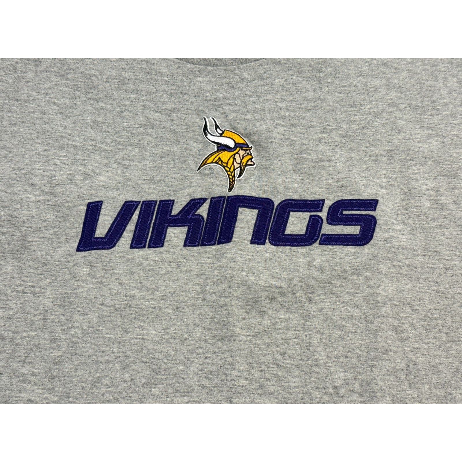 NFL NFL Team Apparel Shirt Men's Large Gray Minnesota Vikings Graphic Print Size US L / EU 52-54 / 3 - 5 Thumbnail