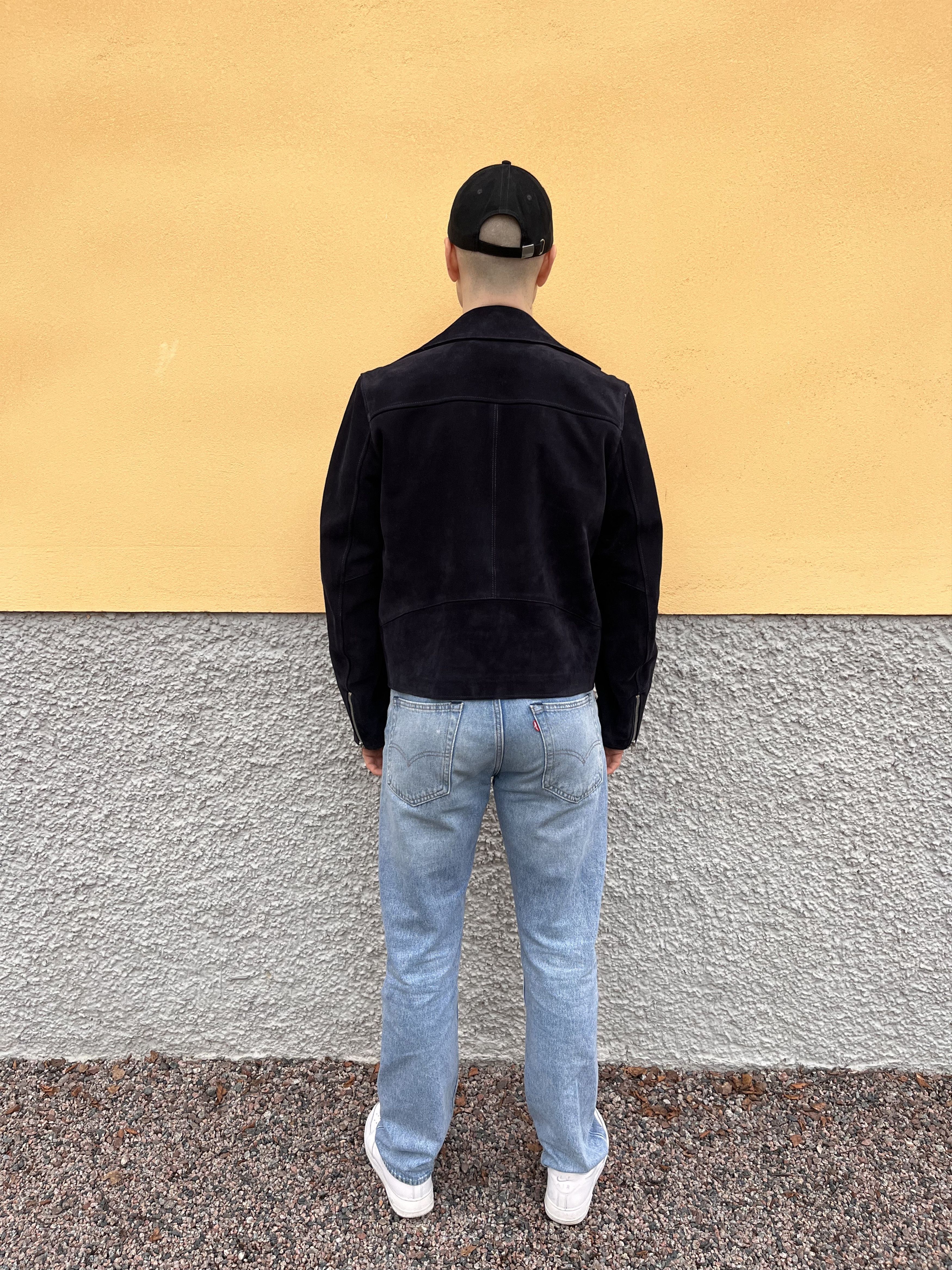 Acne Studios Acne Studios Gibson Midnight blue Suede leather jacket Size US M / EU 48-50 / 2 - 4 Thumbnail