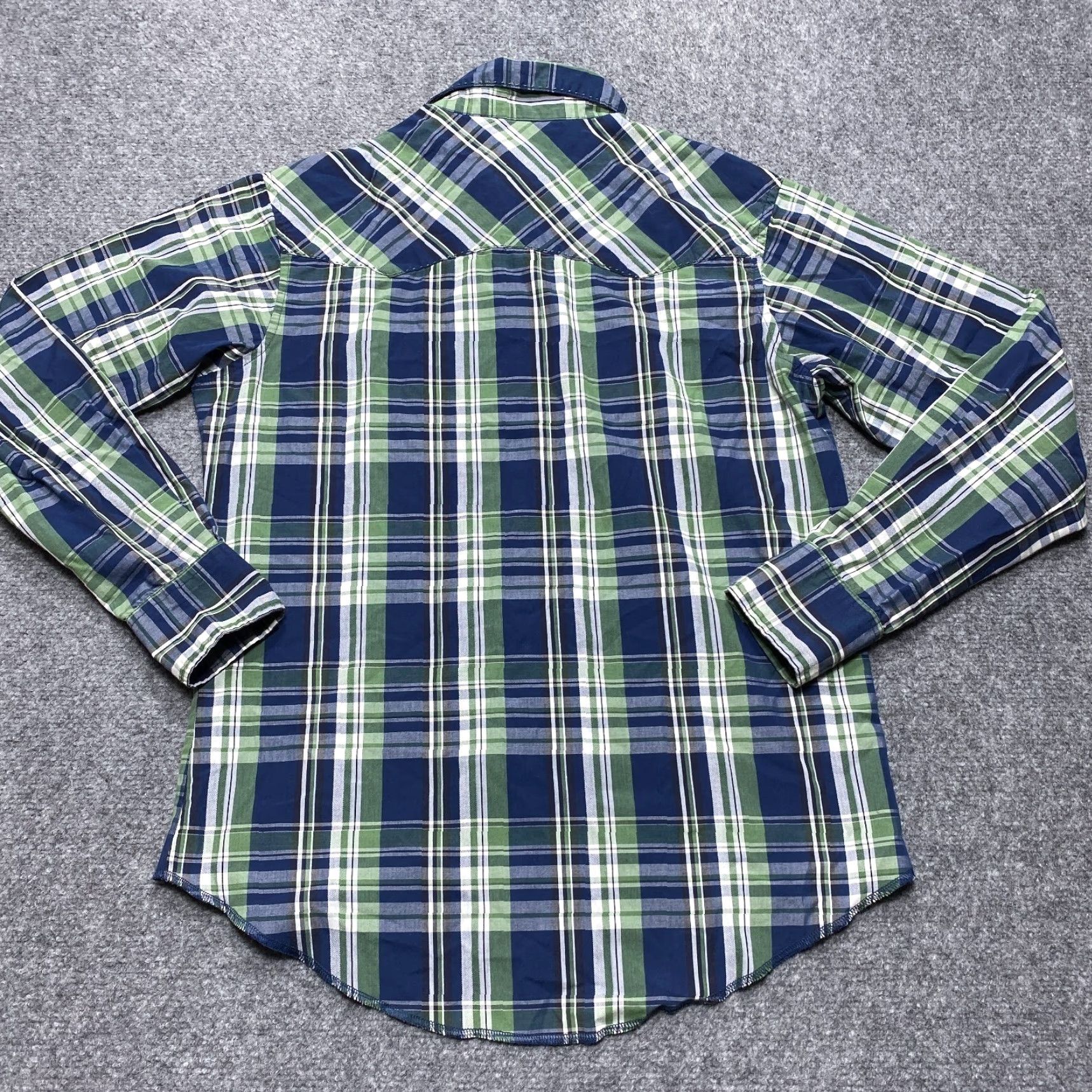 Wrangler VINTAGE Wrangler Shirt Mens M Blue Plaid Pearl Snap Cowboy Western Size US M / EU 48-50 / 2 - 4 Thumbnail