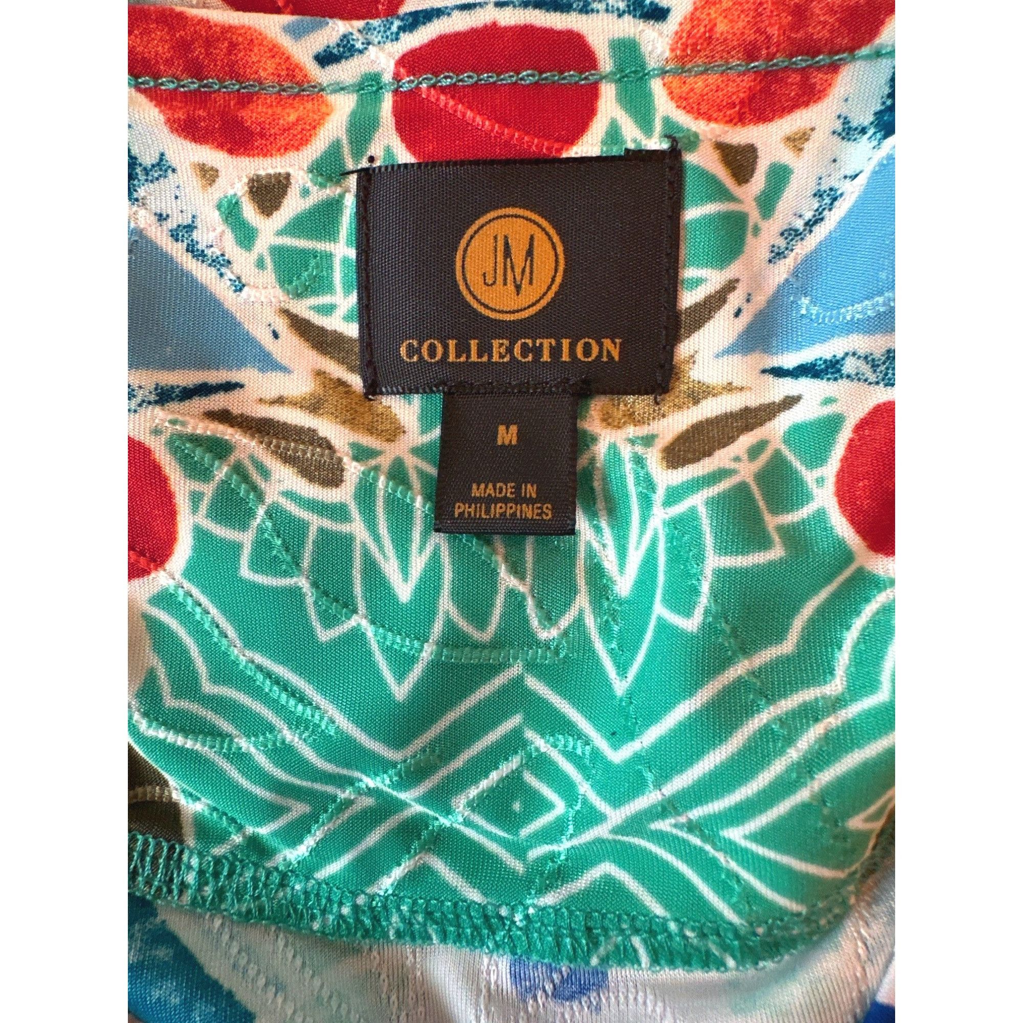 JM Collection JM Collection Womens Multicolor Floral Print Top Medium Size M / US 6-8 / IT 42-44 - 4 Thumbnail