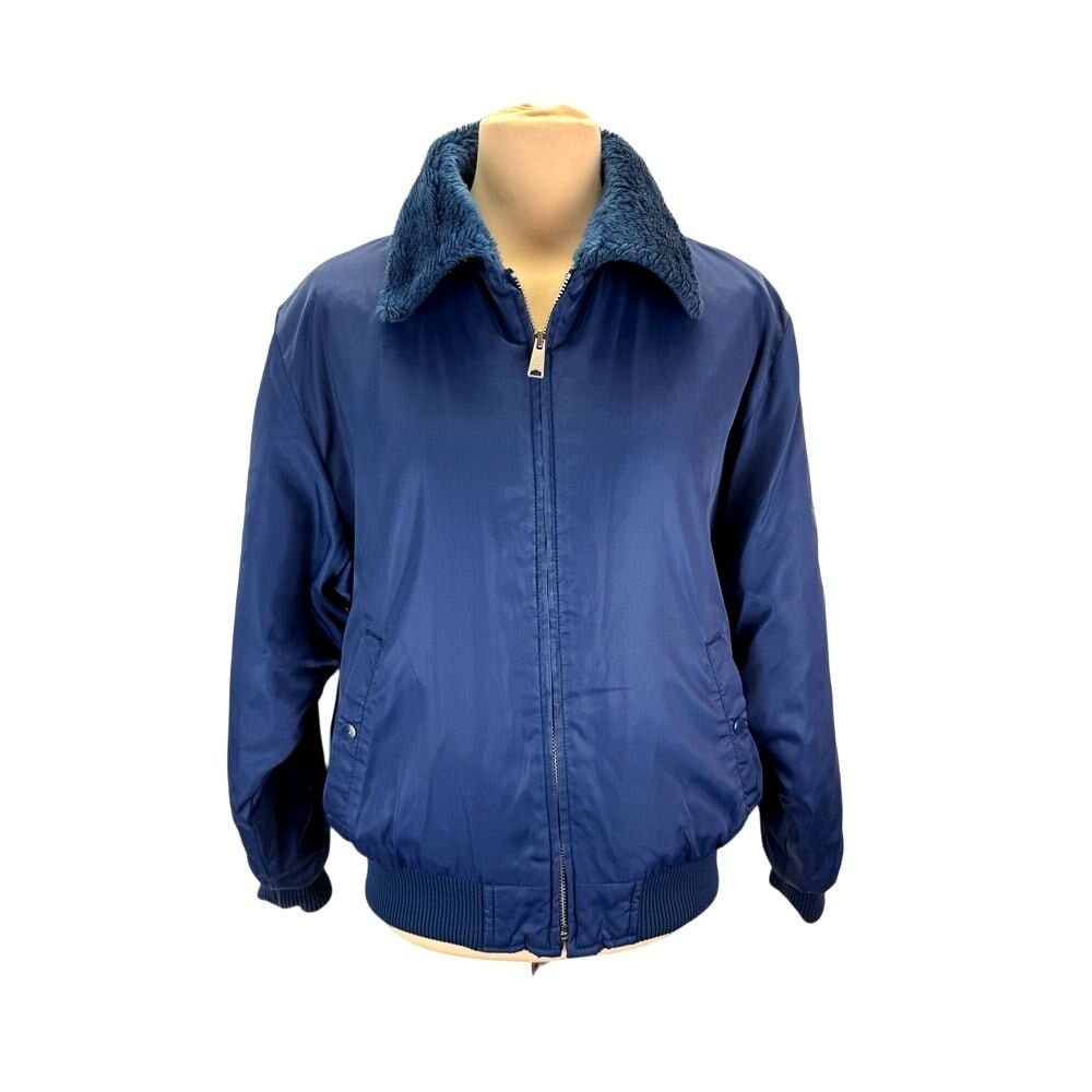 Vintage Vintage Blair Bomber Jacket Mens L Blue 70s Faux Shearling Size US L / EU 52-54 / 3 - 2 Thumbnail