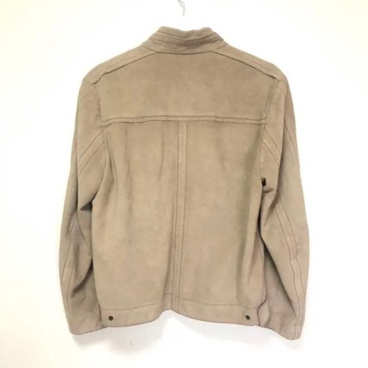 Gucci GUCCI Suede Leather Single Rider Jacket Beige 48 Size US M / EU 48-50 / 2 - 9 Thumbnail