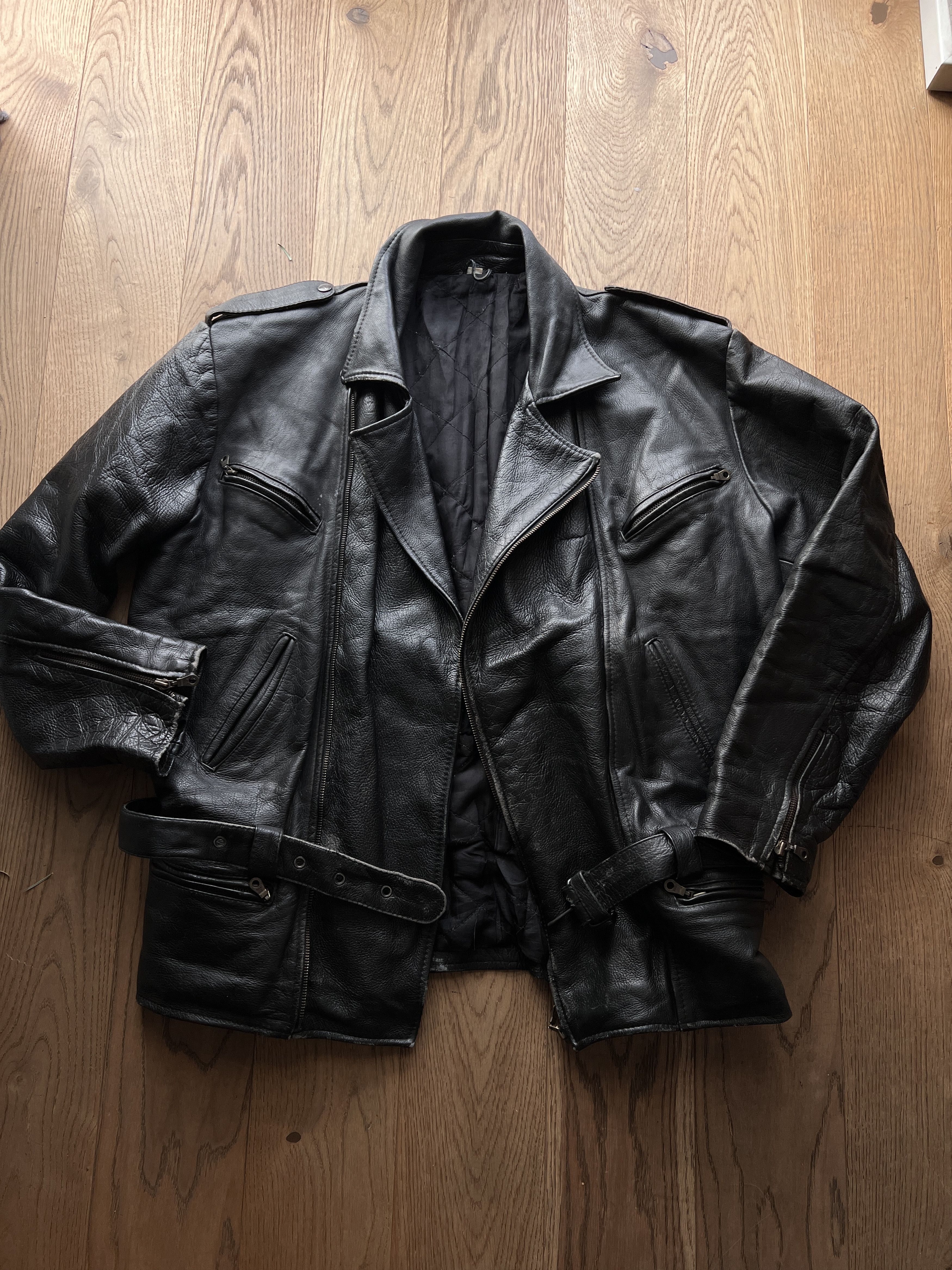 Japanese Brand Vintage 90s racing leather bomber jacket biker y2k punk rare Size US L / EU 52-54 / 3 - 8 Thumbnail