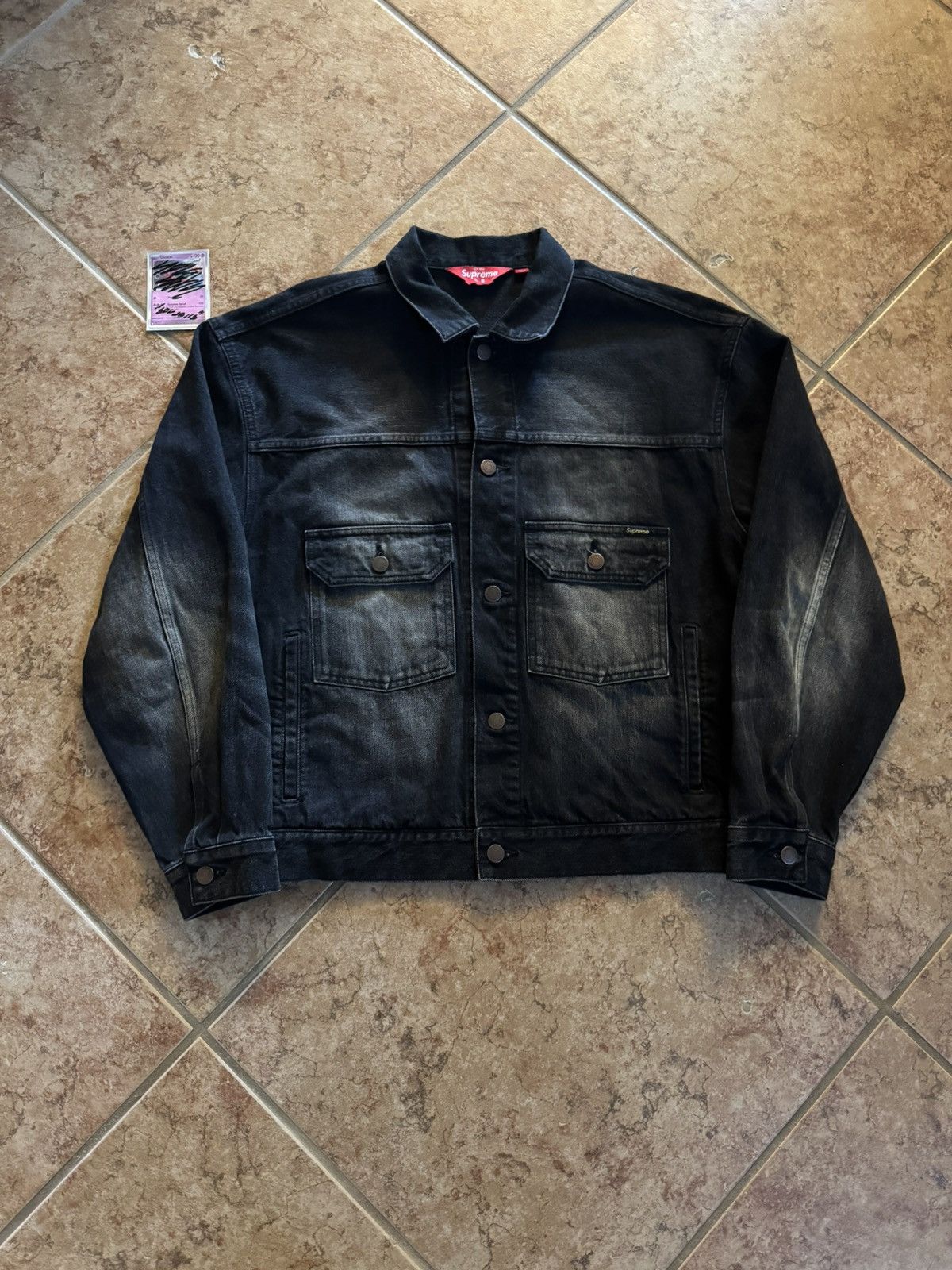 Supreme FW24 Supreme Distressed Selvedge Trucker Jacket Size US S / EU 44-46 / 1 - 1 Thumbnail