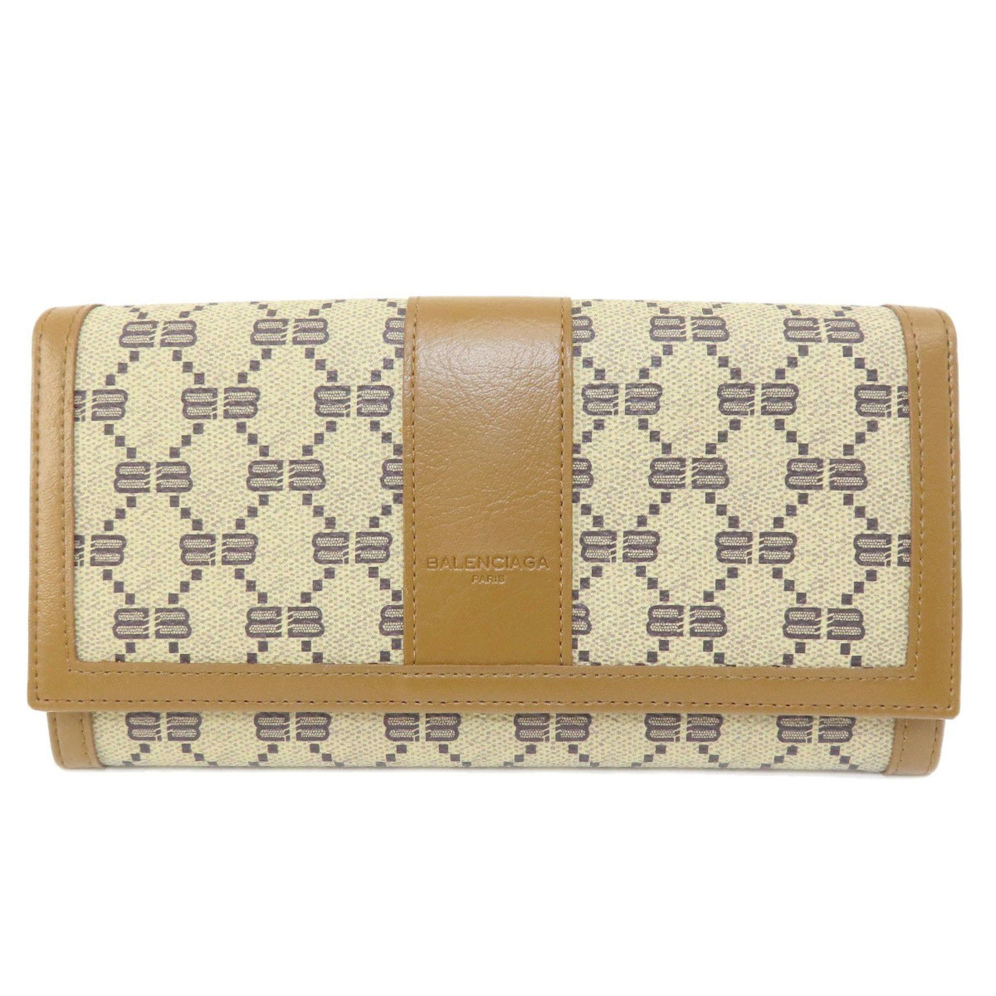 image of Balenciaga Long Wallet Pvc/leather Women's Balenciaga in Brown