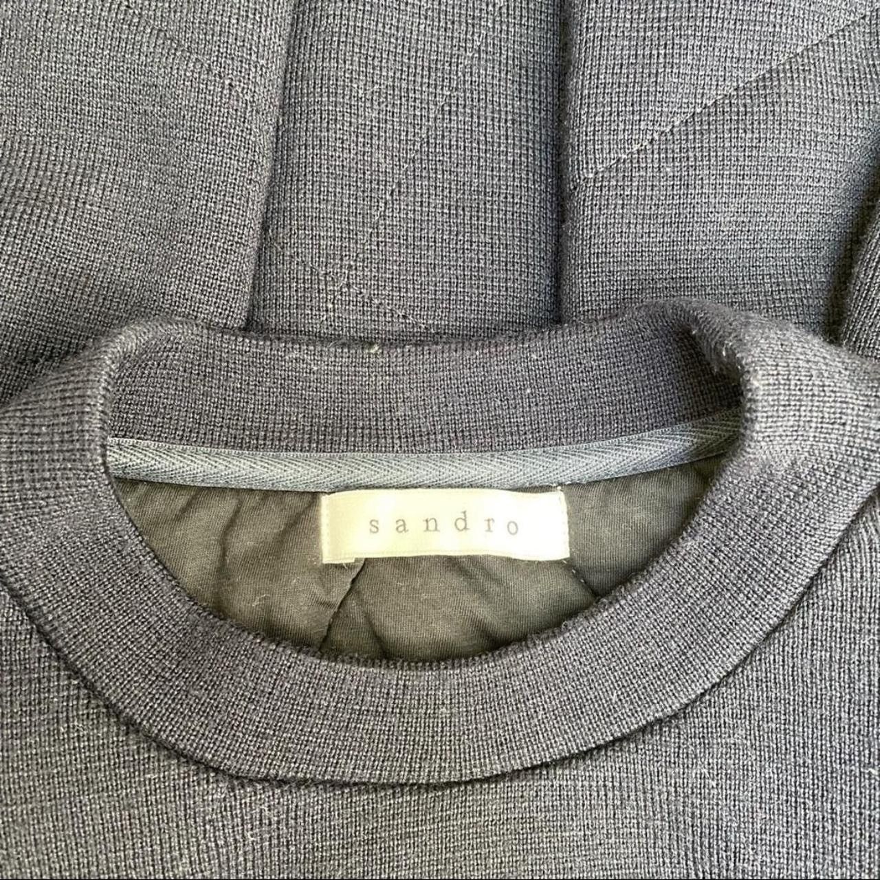 Sandro Sandro Quilted Linen Knit Navy Blue Heavyweight Sweater XS Size US XS / EU 42 / 0 - 5 Thumbnail