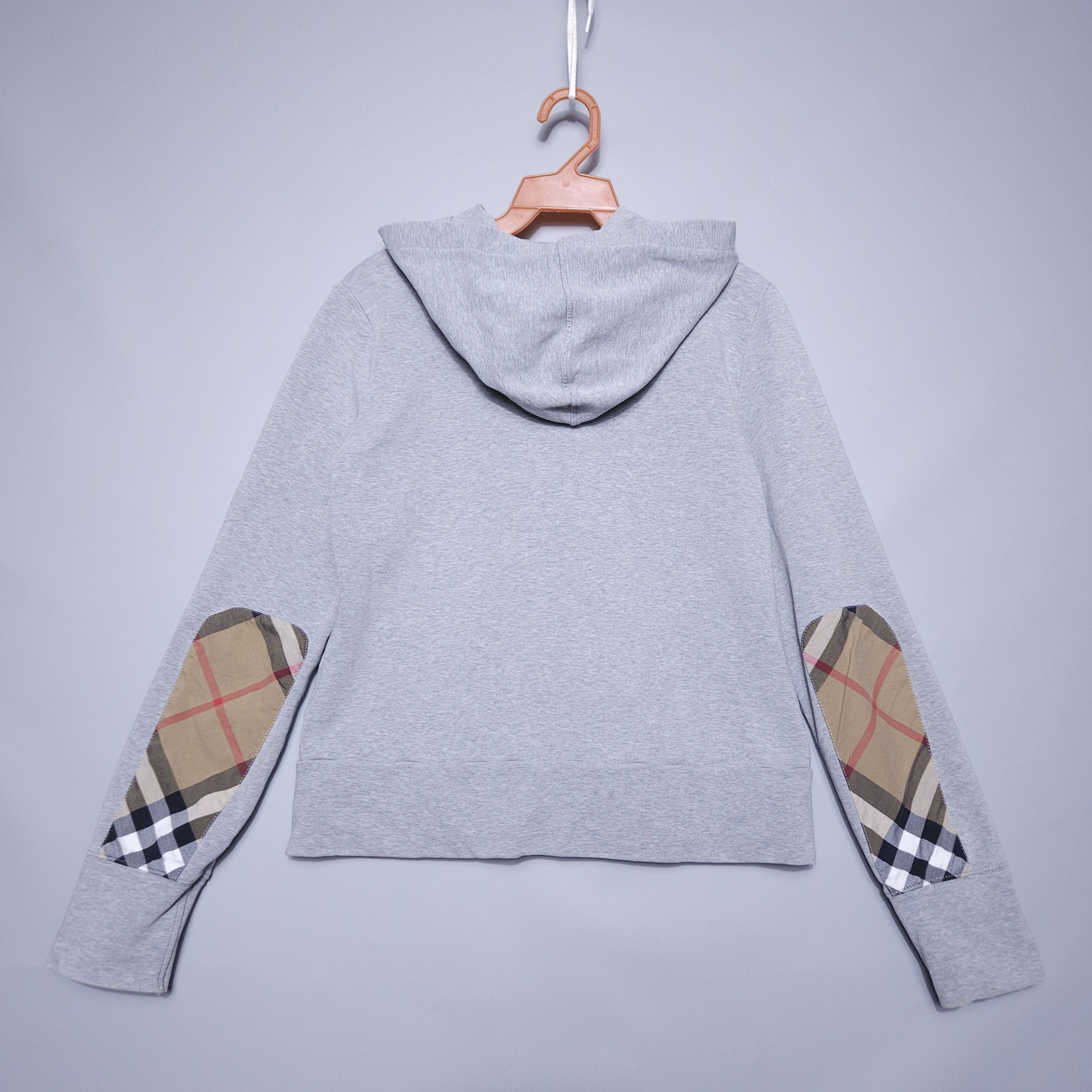 Burberry × Vintage Burberry London Zip Hoodie Nova Check Elbows Cotton Womens M Size M / US 6-8 / IT 42-44 - 4 Thumbnail