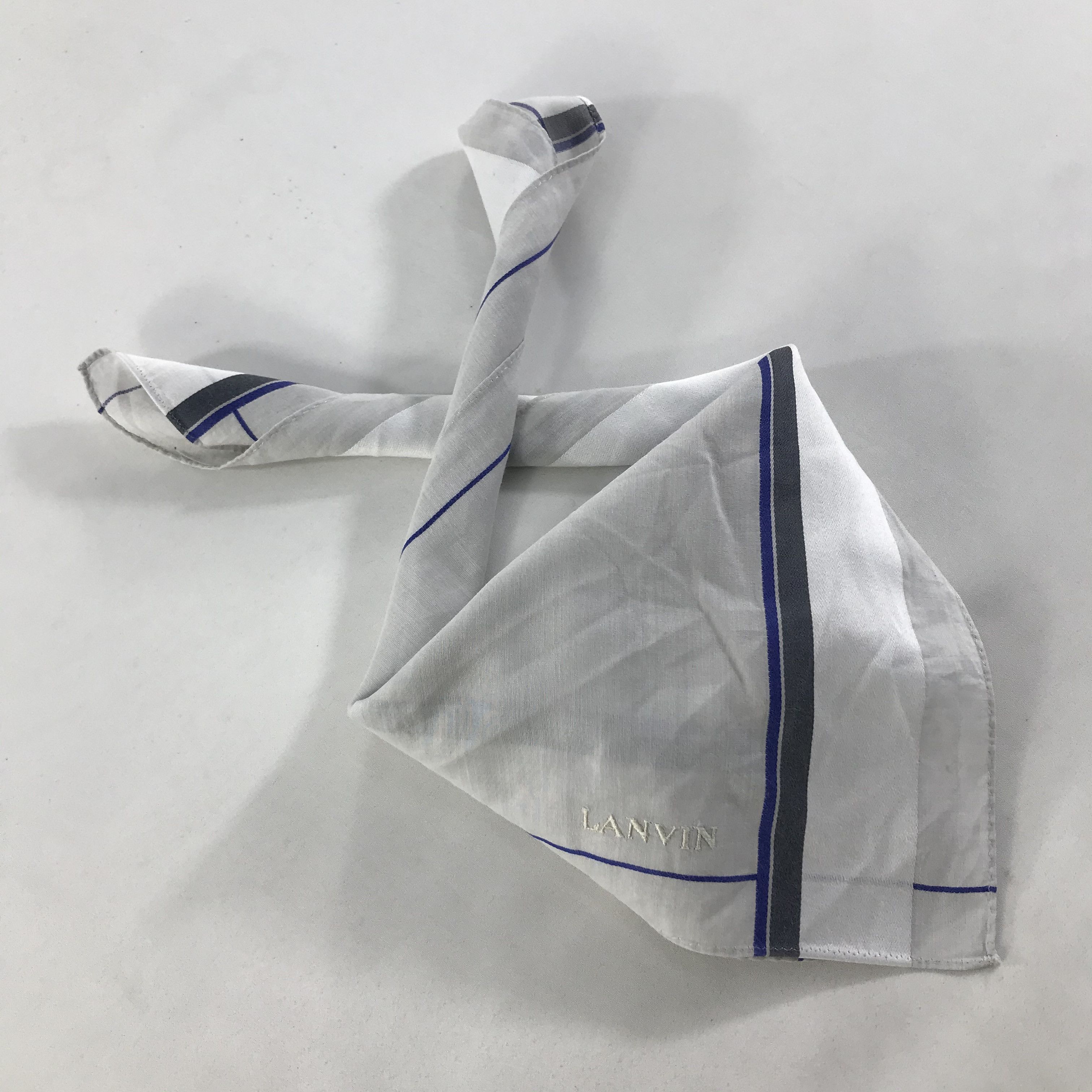 Lanvin × Vintage Lanvin Bandana / Handkerchief / Neckerchief - S1695 Size ONE SIZE - 4 Thumbnail