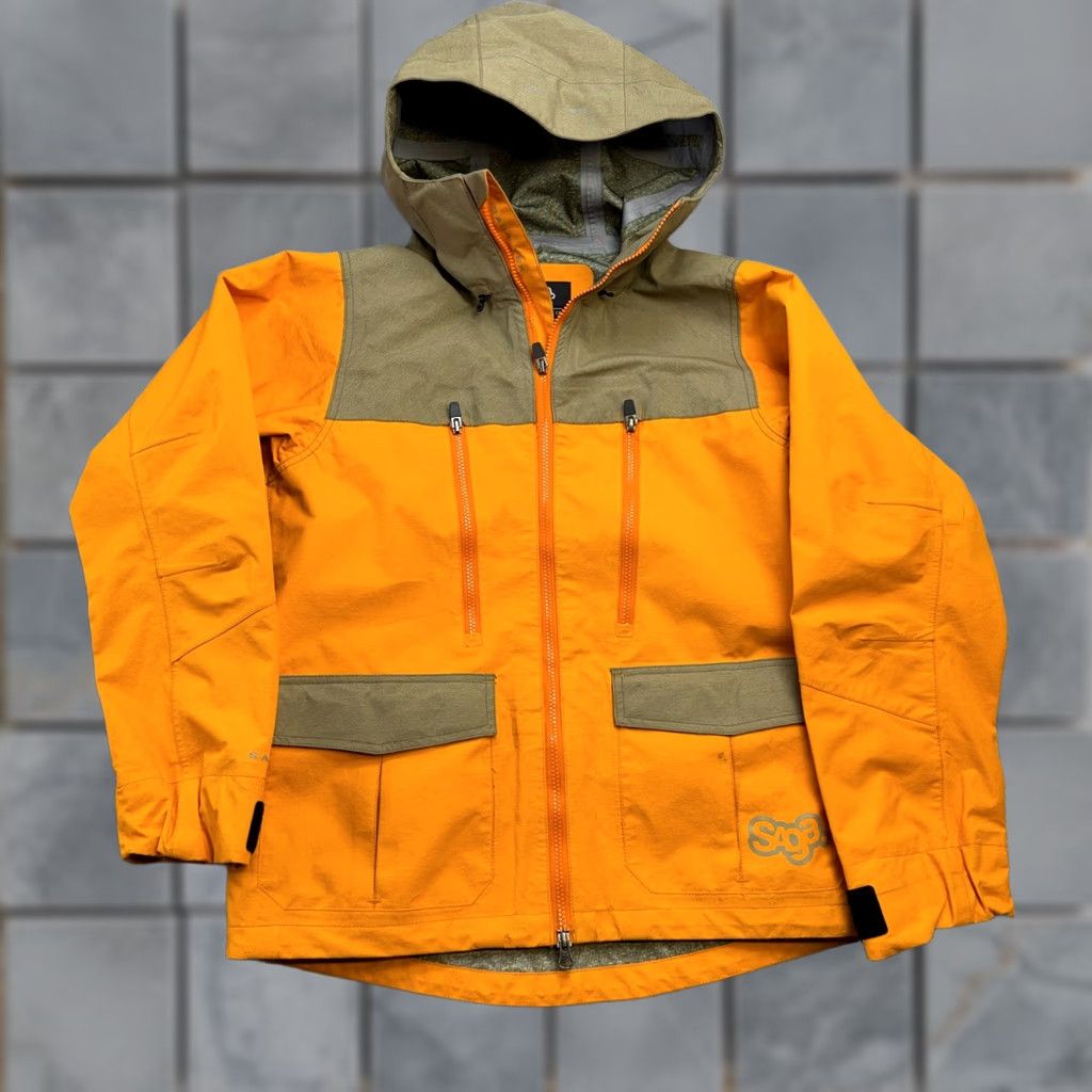 Vintage Saga Orange Parka Jacket Mens Small 3L Waterproof Snow Ski Travel Breathable Zipped Pockets Full Zip Taped Seams Nylon Regular 70s? Size US S / EU 44-46 / 1 - 1 Thumbnail