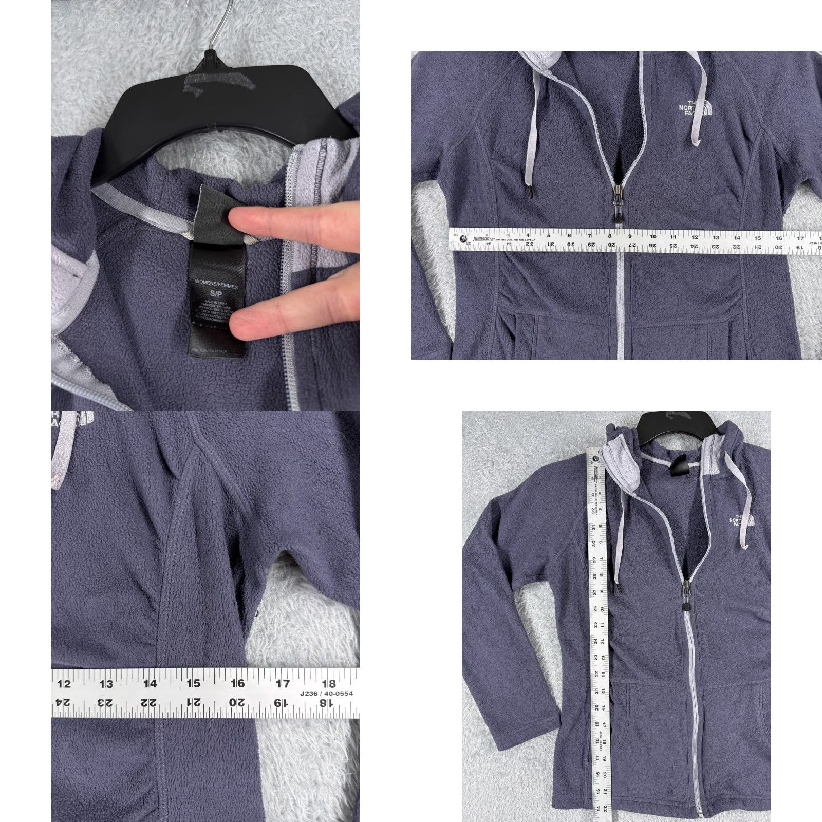 The North Face The North Face Jacket Small Purple Full Zip Hooded Fleece Polyester Womens Size S / US 4 / IT 40 - 8 Thumbnail