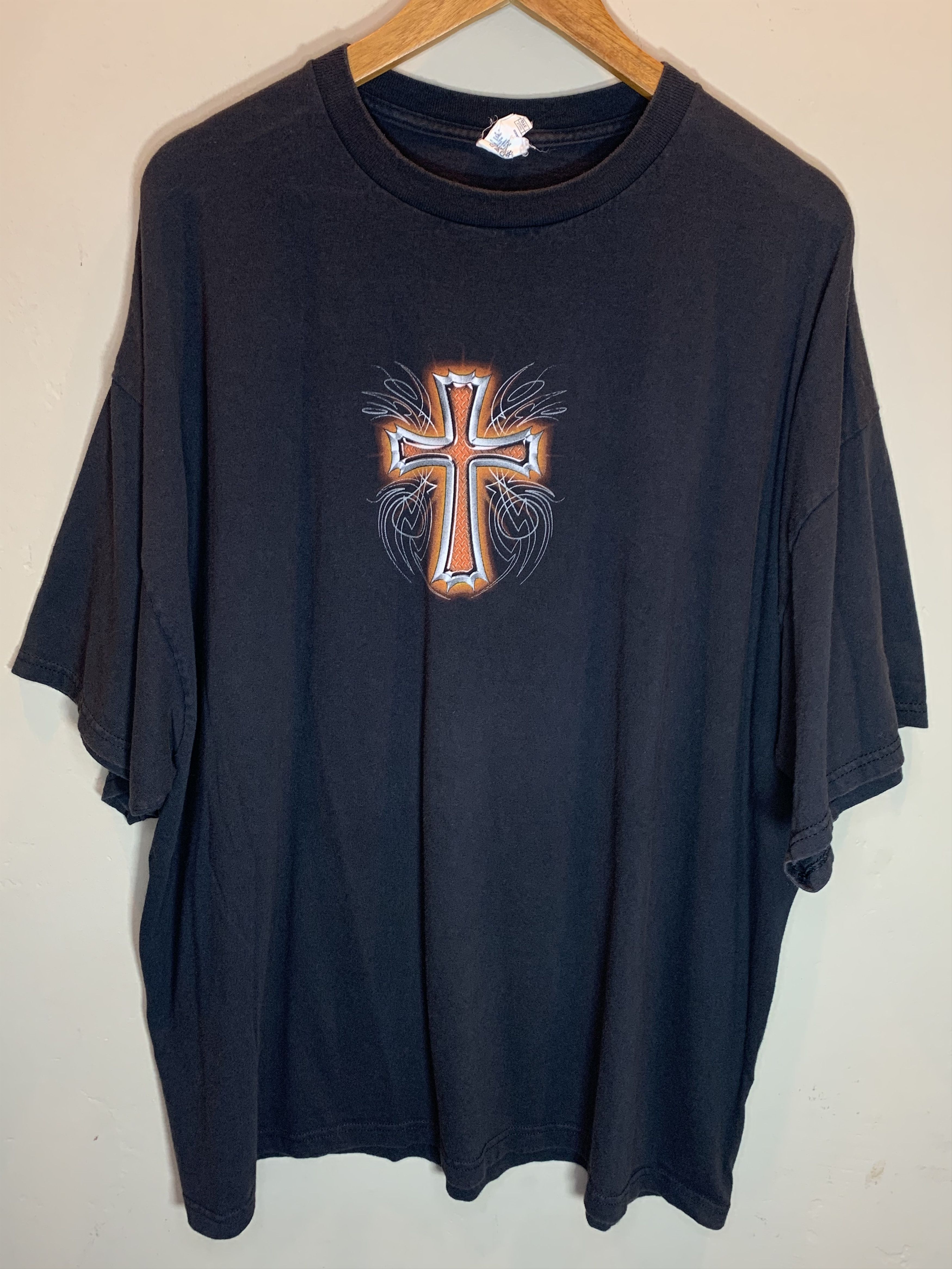 Vintage RARE Vintage Jesus Christ Biker Loyal To One Gods Son Shirt Size US XXL / EU 58 / 5 - 1 Thumbnail