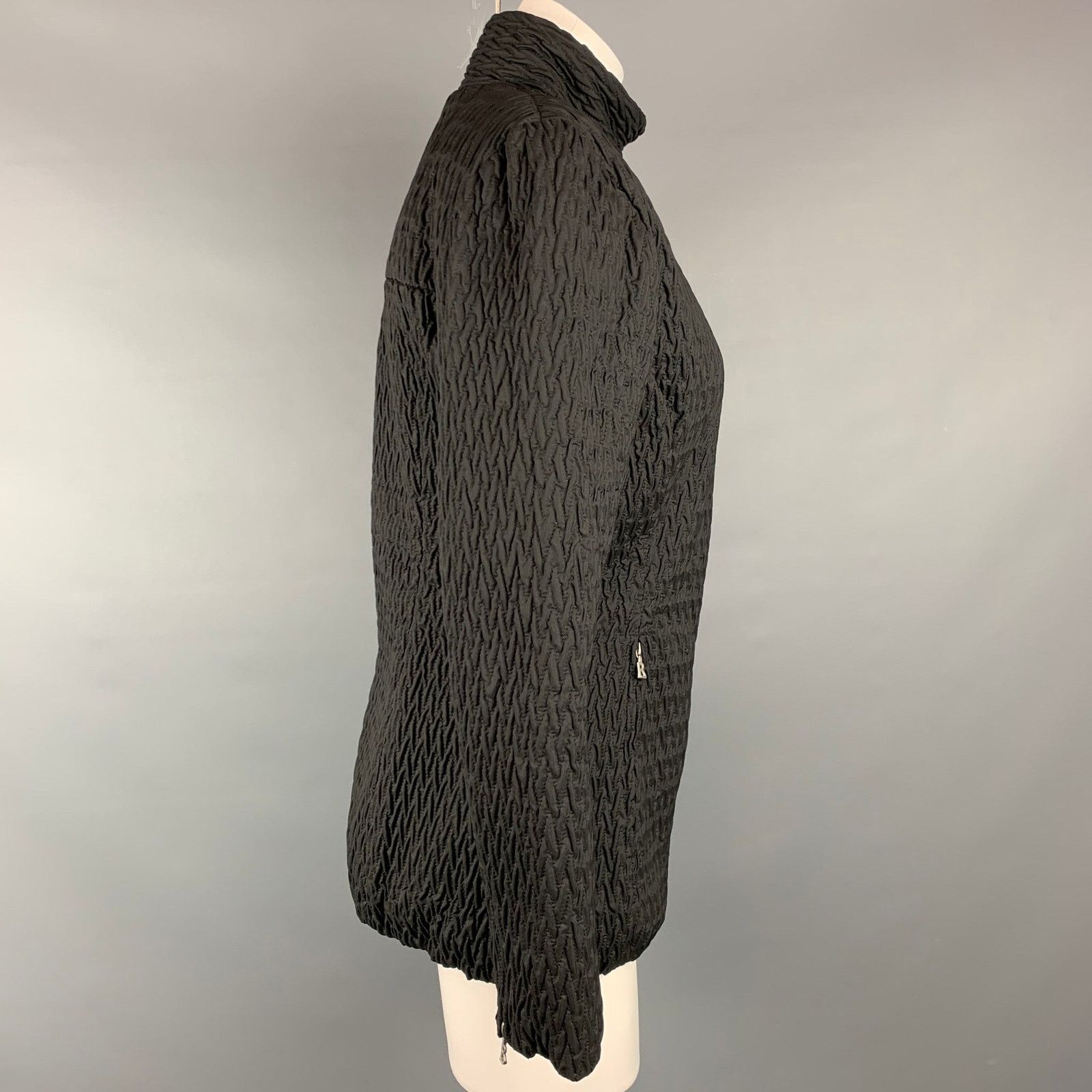 Bogner BOGNER Size 6 Black Quilted Textured Nylon Jacket Size M / US 6-8 / IT 42-44 - 3 Thumbnail