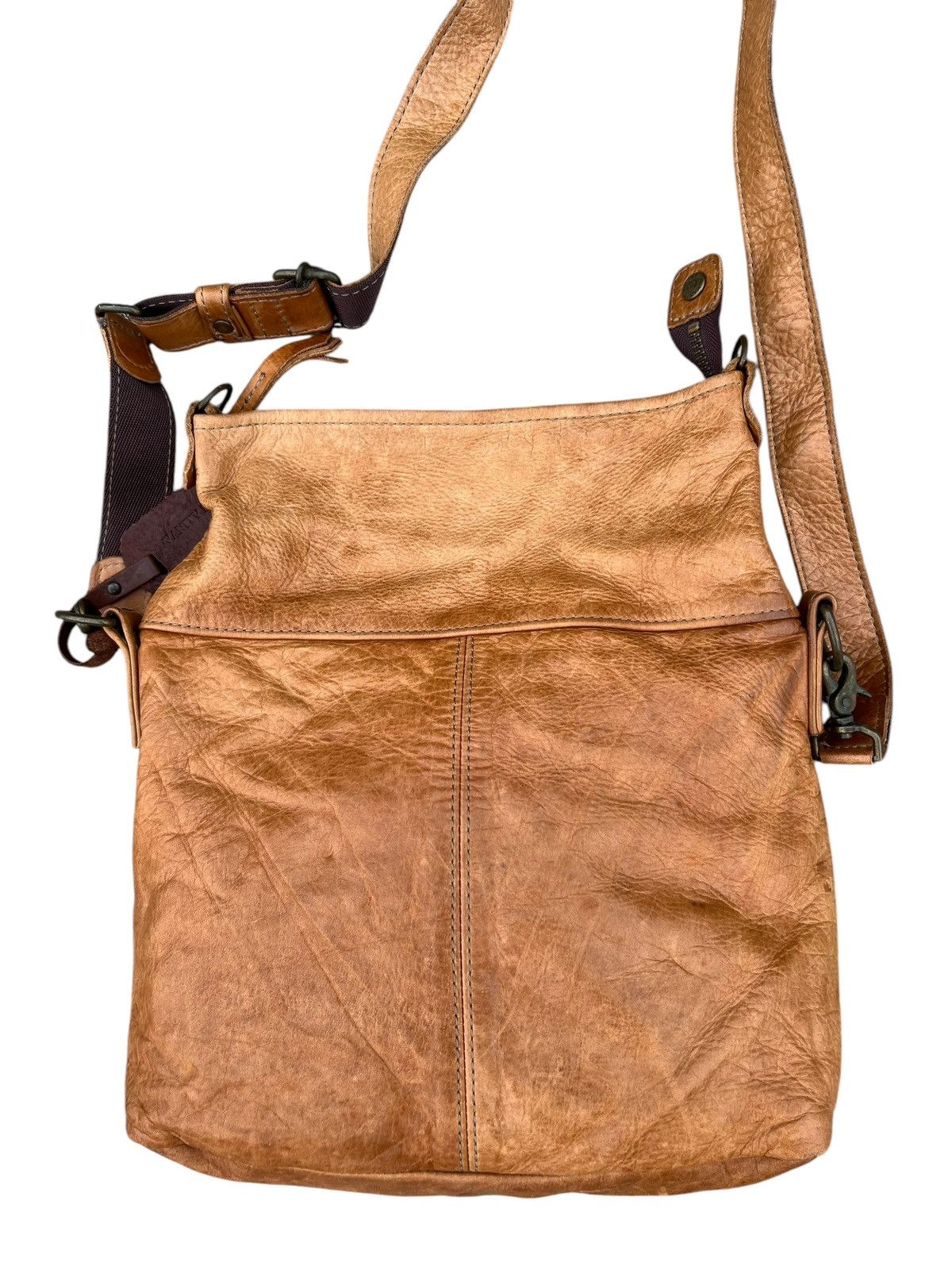 Leather Vintage Vanity Bash Japan Distressed Patina Leather Bag Size ONE SIZE - 11 Thumbnail