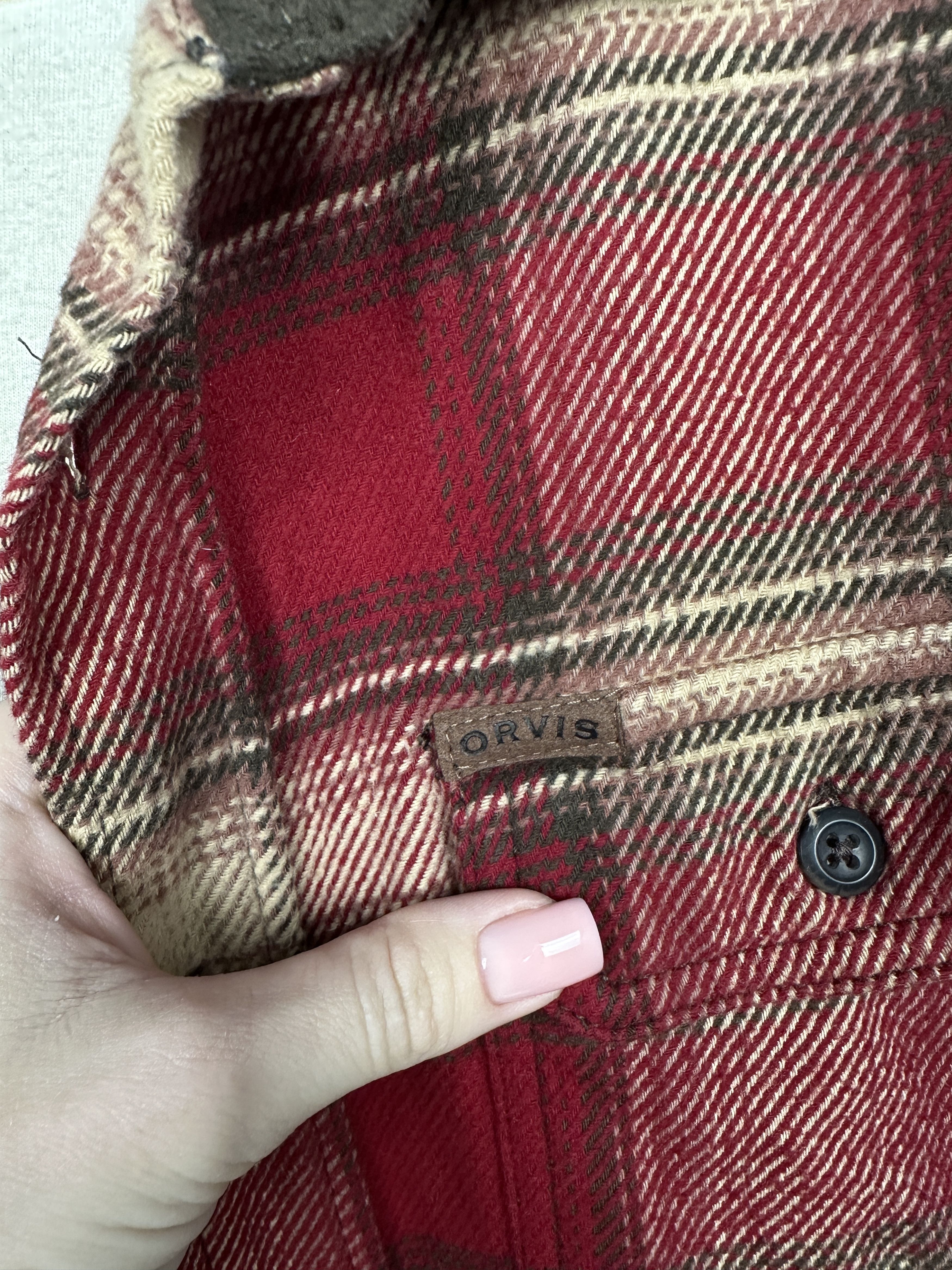 Orvis Orvis Mens Flannel Plaid Shirt Size US L / EU 52-54 / 3 - 3 Thumbnail