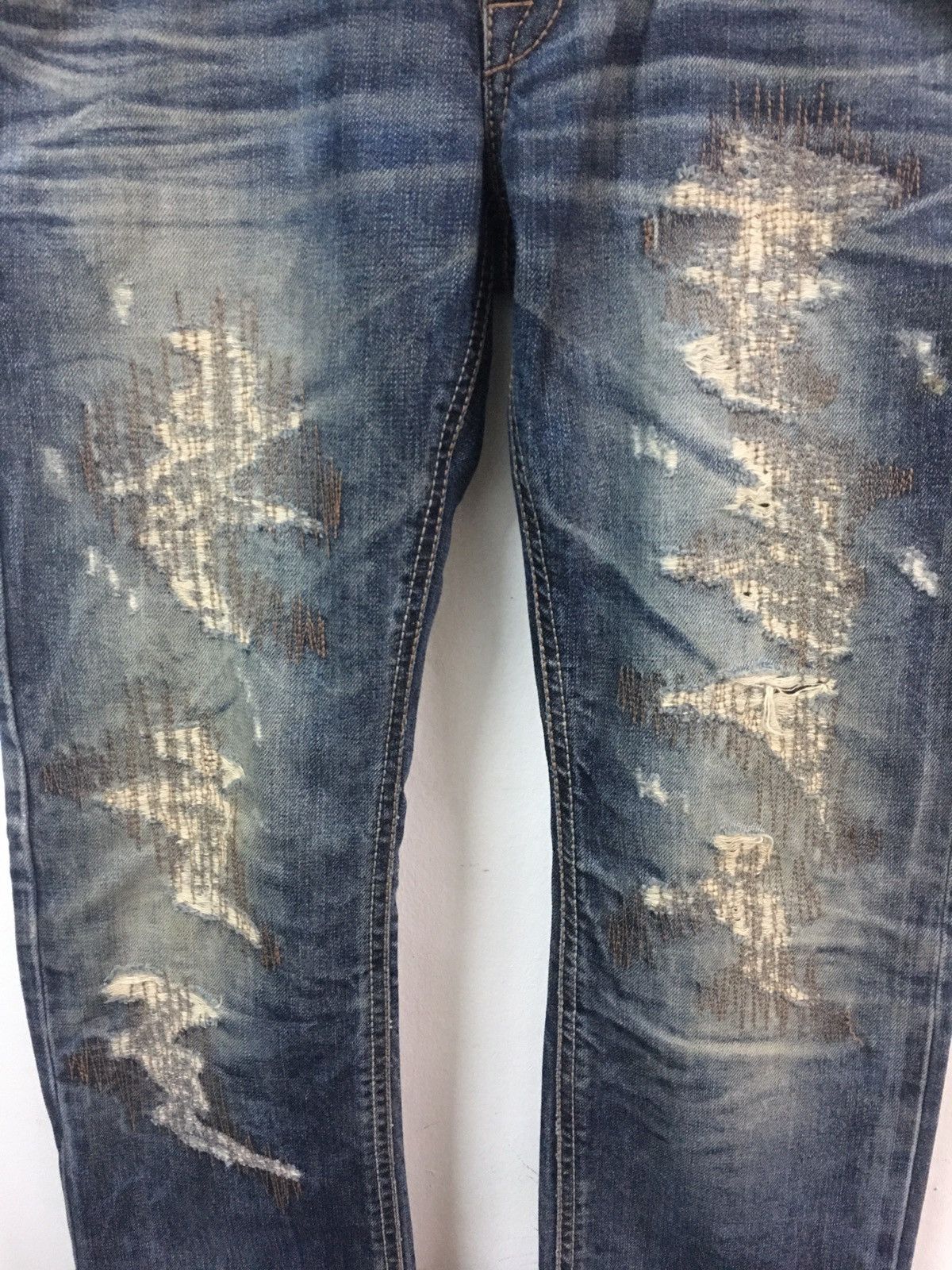 Vintage Rare Design Distressed Denim Buckaroo Jeans Size US 28 / EU 44 - 3 Thumbnail