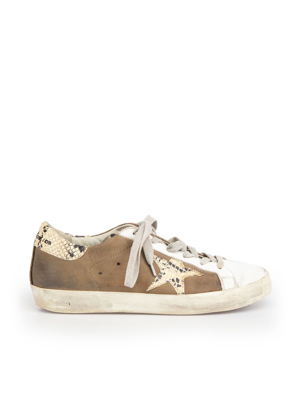 image of Golden Goose Brown Snakeskin Superstar Trainers Shoes, Women's (Size 6)
