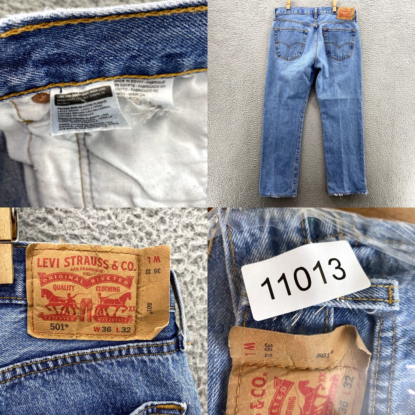 Levi's Levi's 501 XX Jeans Men 34x28 Whisker Straight Button Fly 90s Streetwear Classic Jeans Size US 34 / EU 50 - 8 Thumbnail