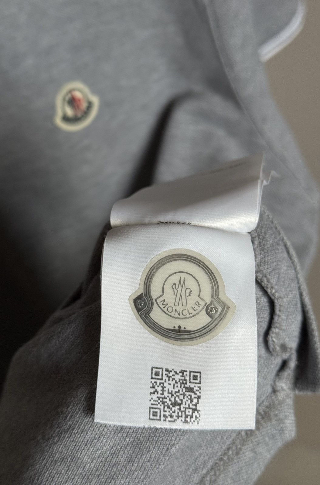 Moncler Moncler Manica Corta Polo T-shirt Grey Size US L / EU 52-54 / 3 - 14 Thumbnail