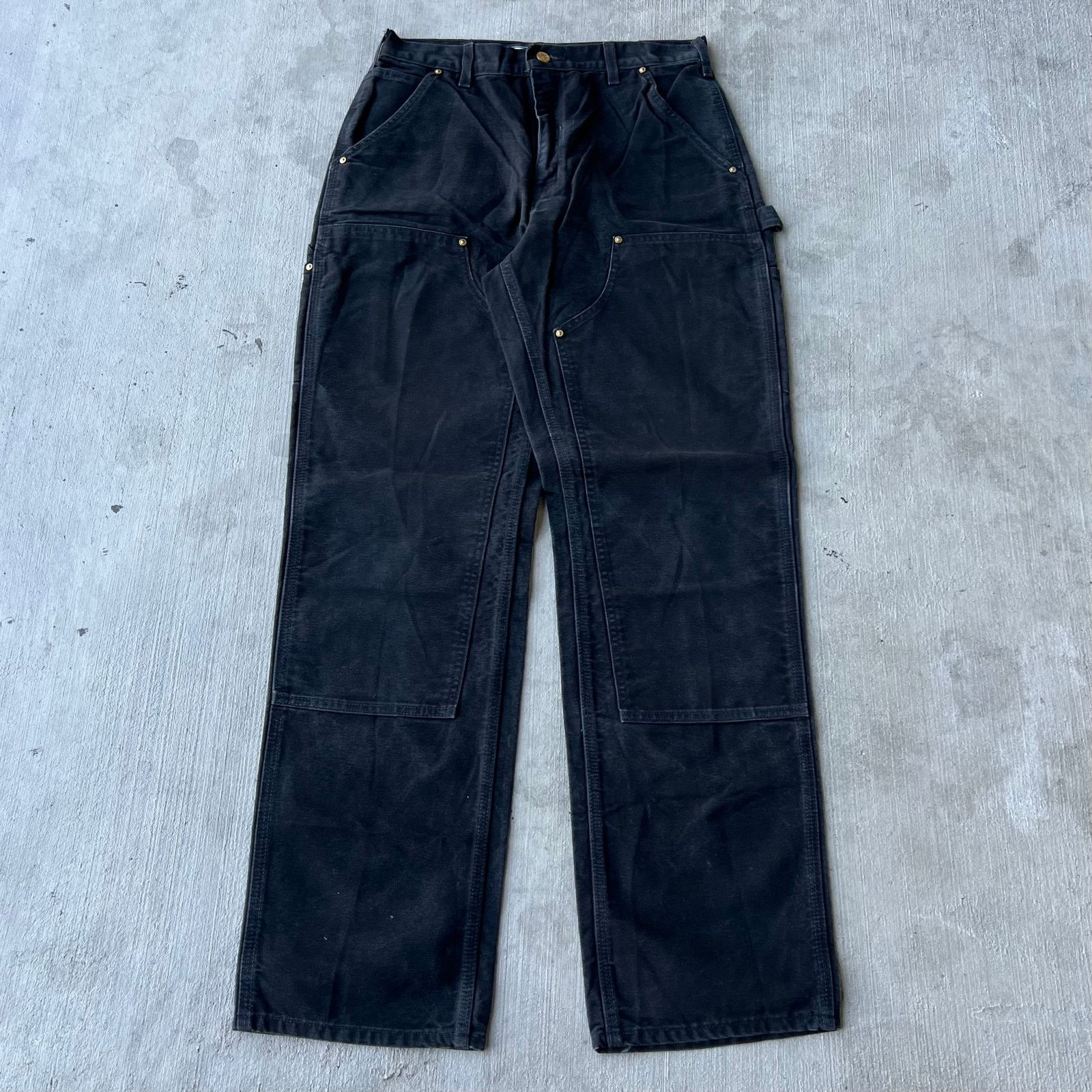 Carhartt × Vintage Carhartt black double knee work wear carpenter pants Size US 29 - 1 Thumbnail