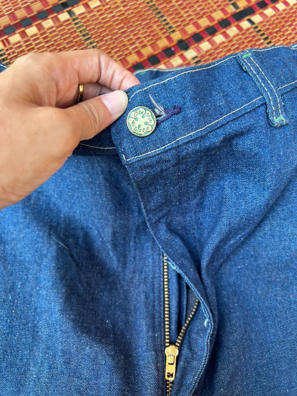 Oshkosh Vtg 60s,70s Oshkosh BGosh Carpenter Denim Size US 33 - 3 Thumbnail