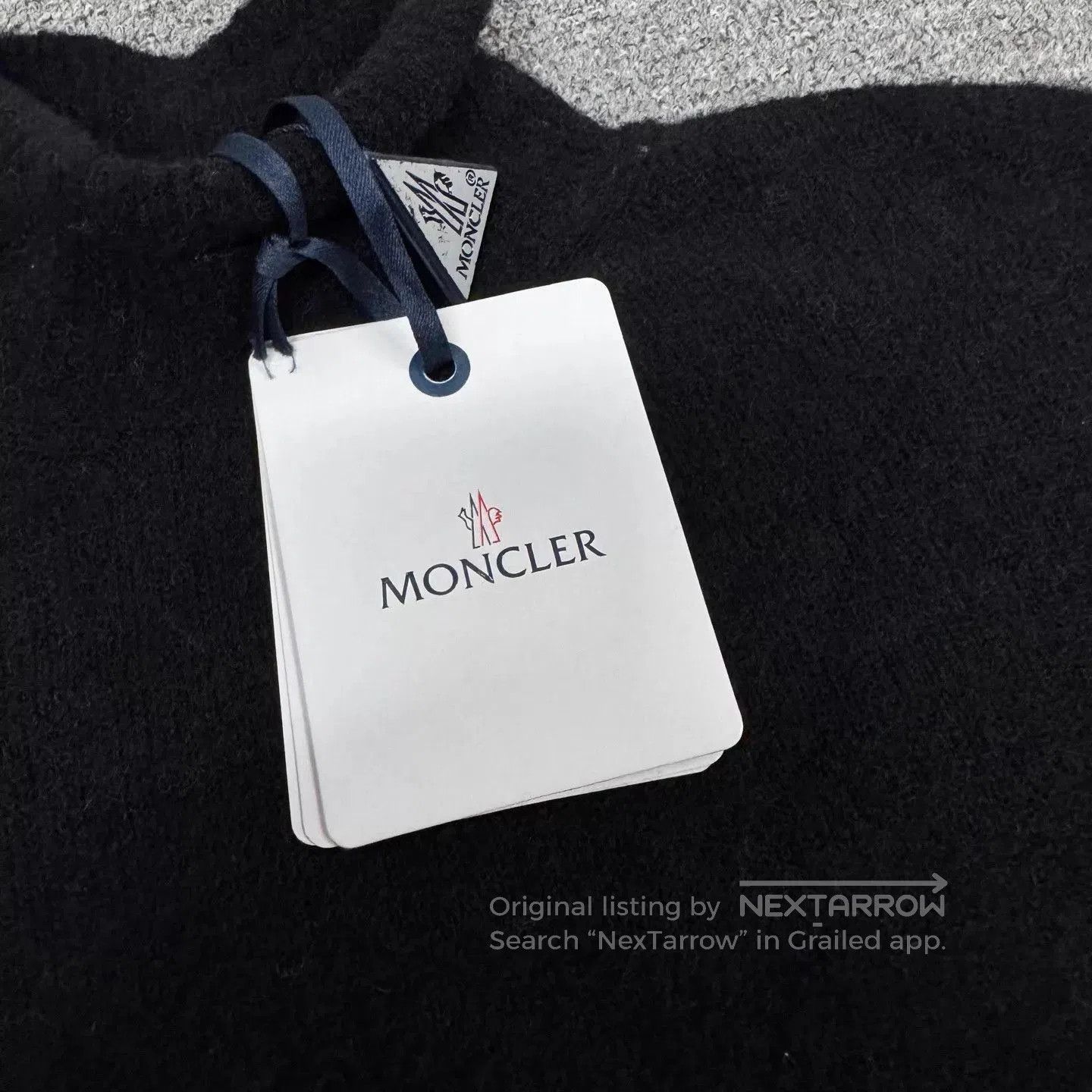 Moncler Black Long Sleeve Sweater with 'Mon' Graphic - Size S. Size US S / EU 44-46 / 1 - 5 Thumbnail