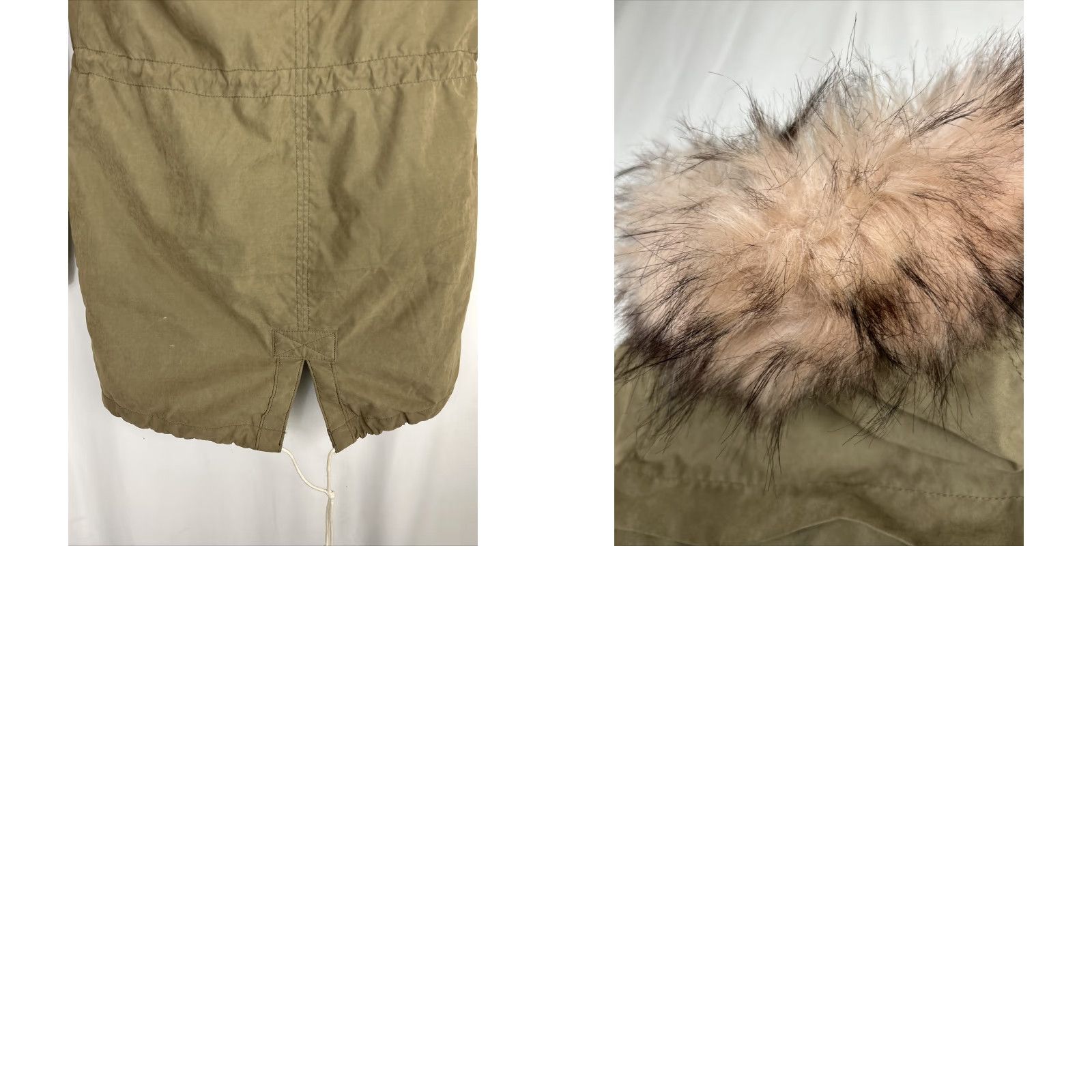 Abercrombie & Fitch Abercrombie Womens Small Olive Green Full Zip Suede Faux Fur Lined Parka Jacket Size S / US 4 / IT 40 - 11 Thumbnail