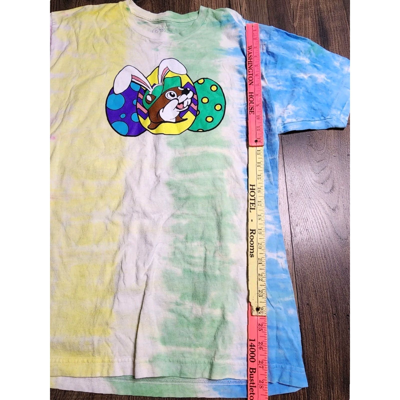 Doublet Buc-ee's Tie Dye T-Shirt XL Unisex Multicolor Bunny Double Sided Short Sleeve Modern Spring Summer Mens Size US XL / EU 56 / 4 - 2 Thumbnail