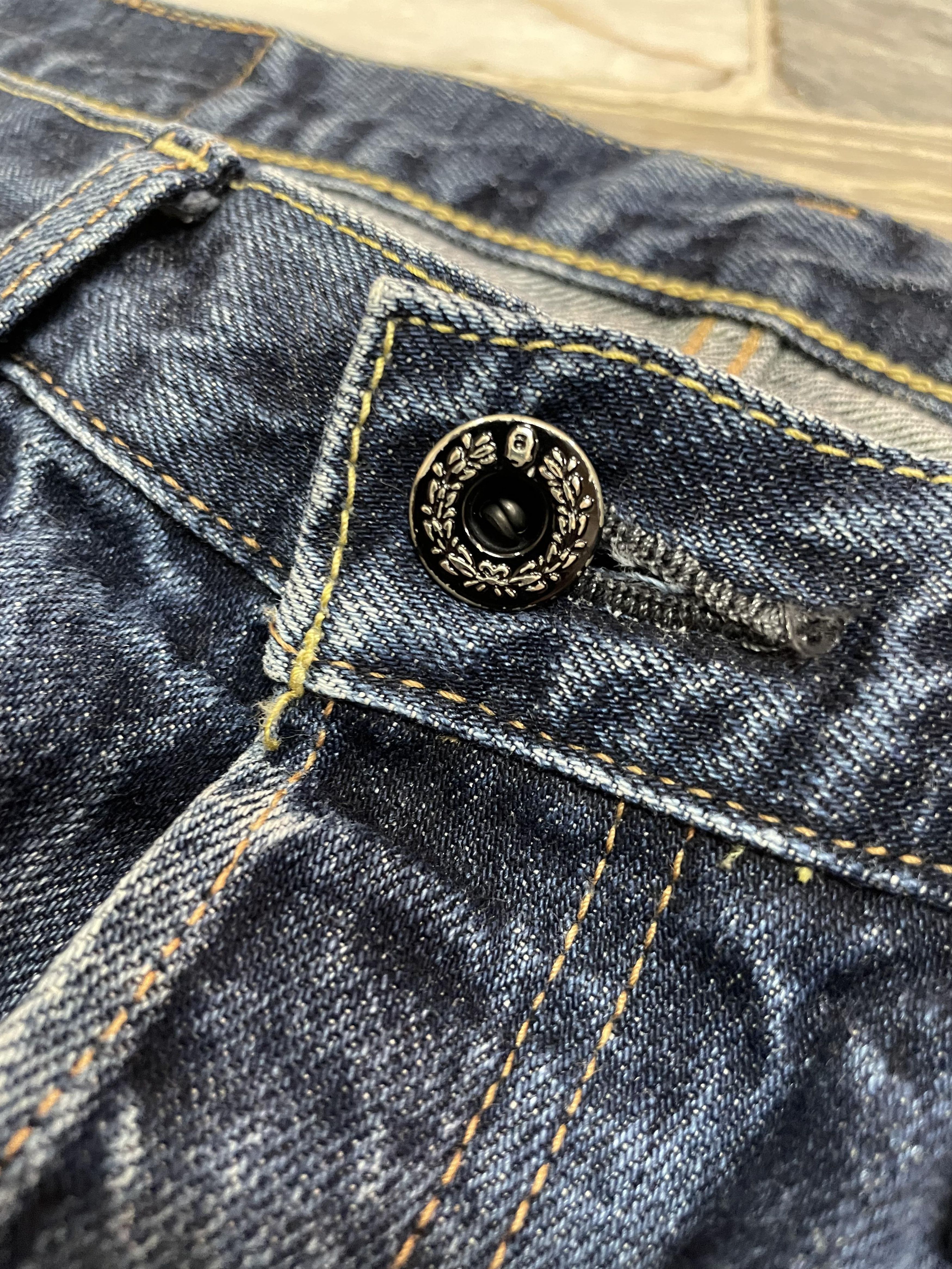 Bape Bapesta Embroidery - Monogram Fold Denim Pants Size US 35 - 9 Thumbnail
