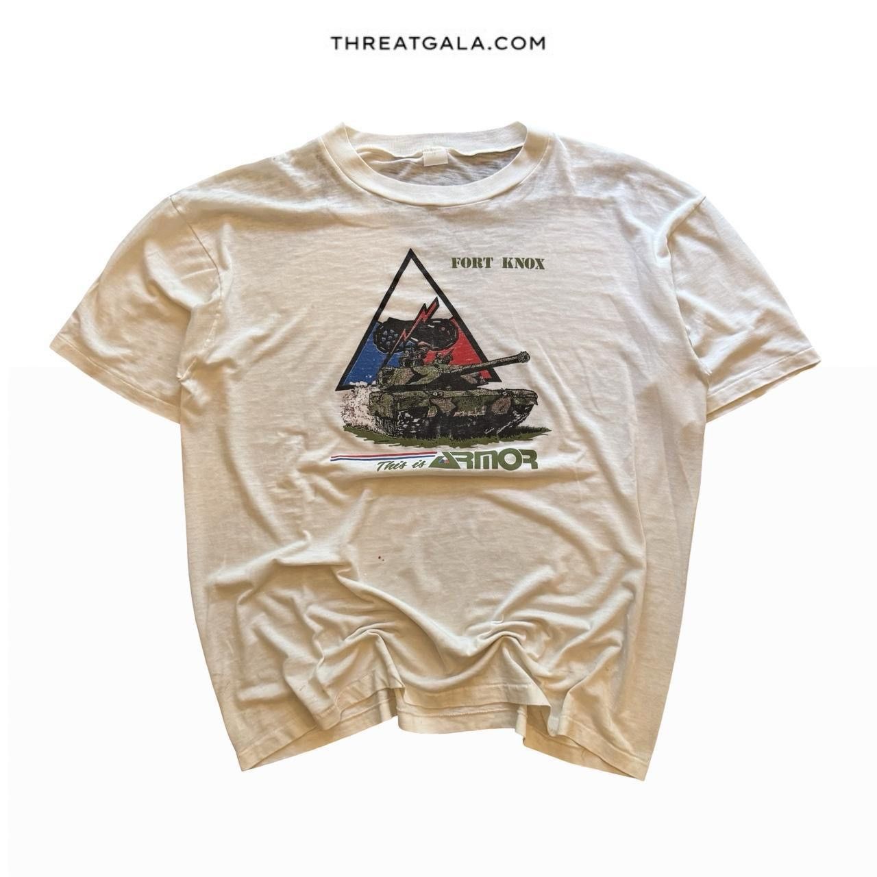 Vintage 80s Fort Knox This Is Armor US Army Graphic Tee Size XL Size US XL / EU 56 / 4 - 1 Thumbnail