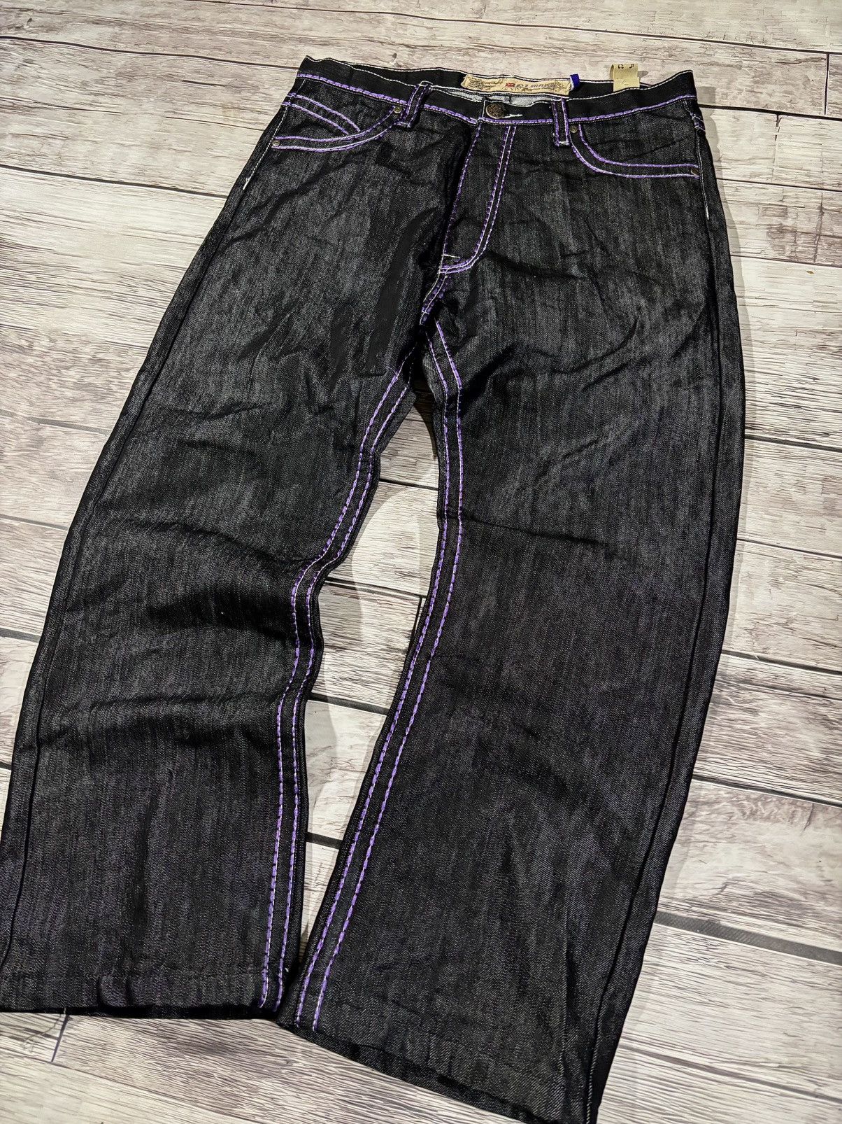 CRAZY Baggy Rap sk8 Jnco Style Black Rap Jeans y2k