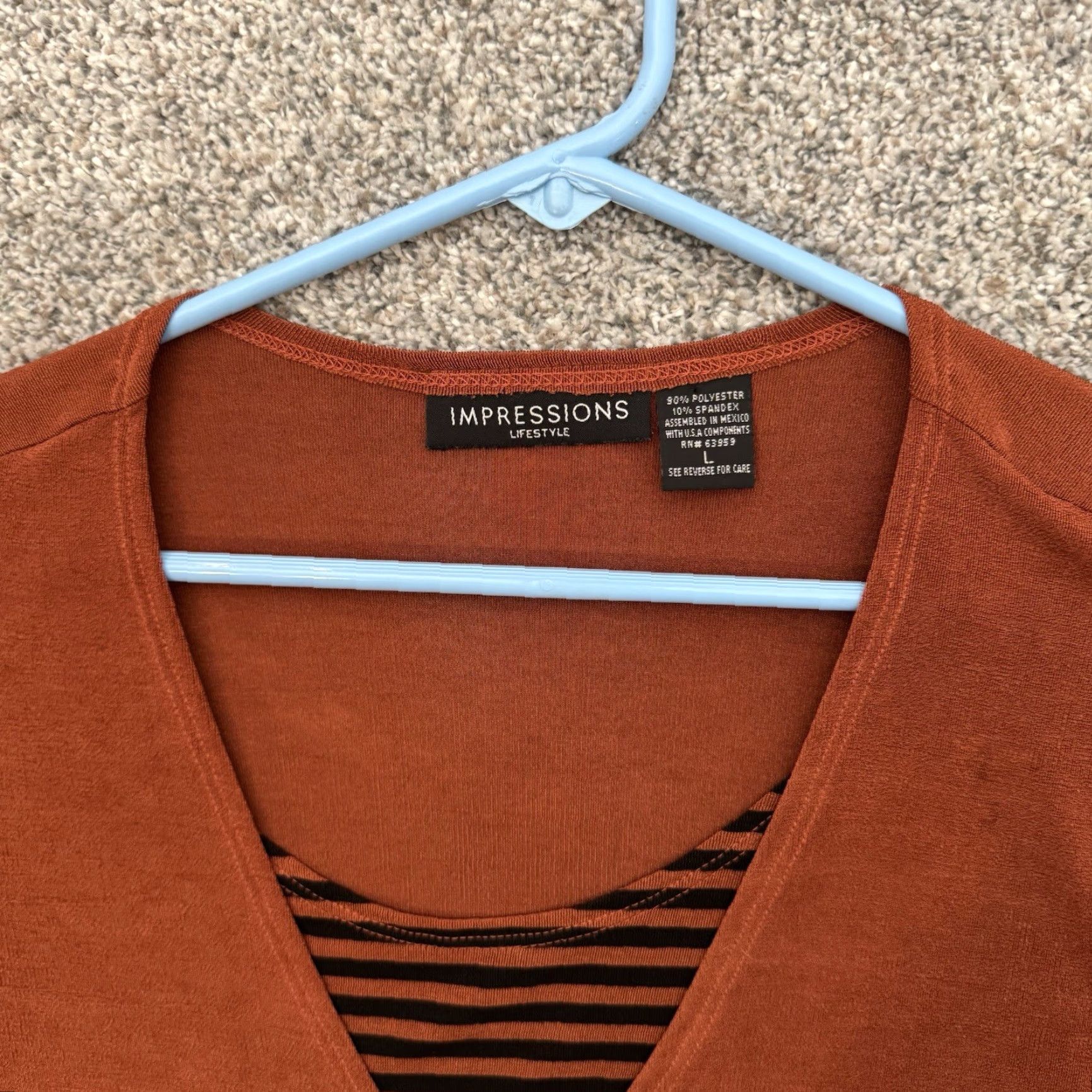 Vintage VINTAGE Impressions Cardigan Top L Women Brown Slinky Office Chic Lagenlook 3/4 Sleeve V-Neck Size L / US 10 / IT 46 - 4 Thumbnail