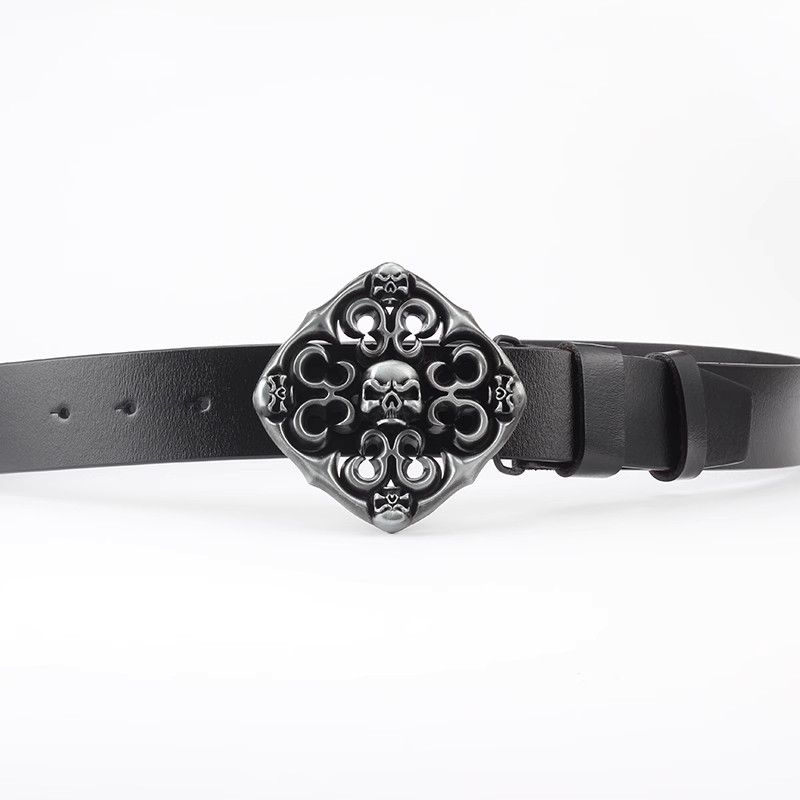 Designer Skull Rare Vintage Belt Riveted Belts Menswear Accessories Size ONE SIZE - 4 Thumbnail