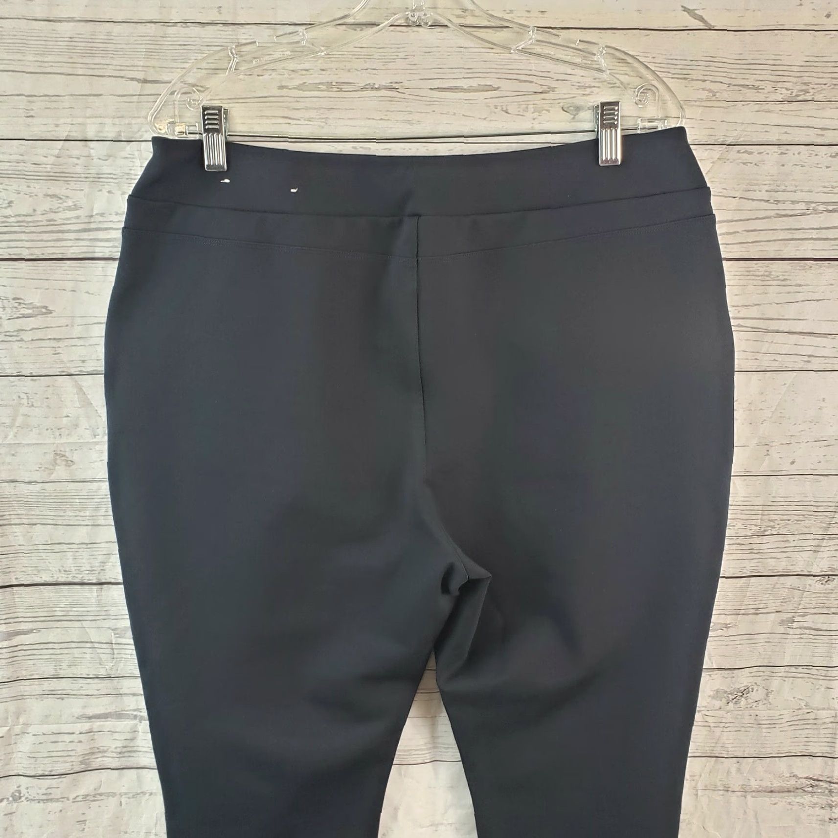 Soft Surroundings Soft Surroundings Womens Sadie Scalloped Ponte Cropped Pants PL Blue Pull On Pants Womens PL Blue Cropped 21.5in Inseam Size 36" / US 14 / IT 50 - 4 Thumbnail