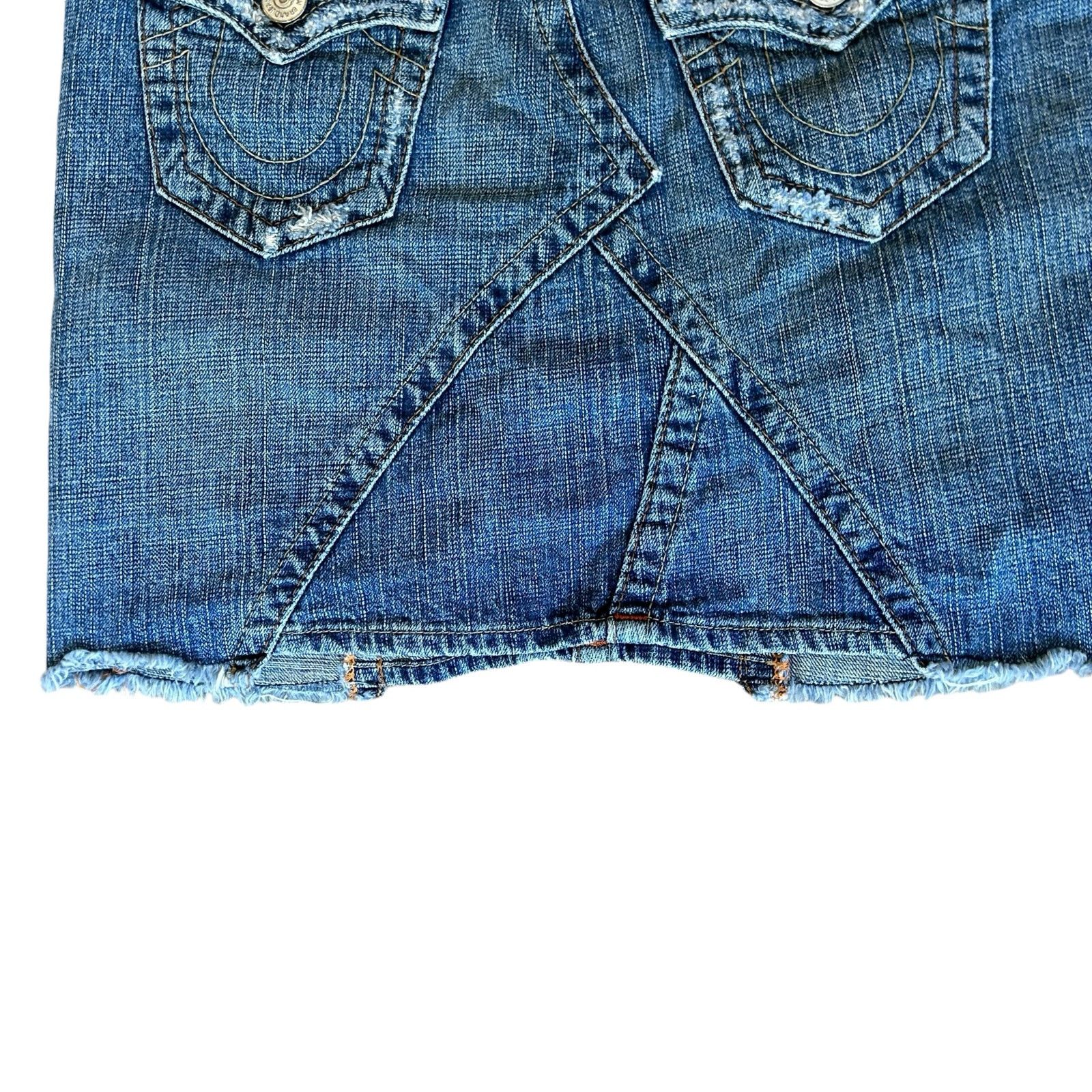 True Religion True Religion Joey Denim Jean Skirt Mini 26 Grunge Street Size 26" / US 2 / IT 38 - 10 Thumbnail