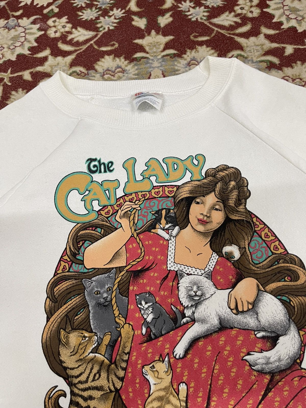 Cartoon Network VINTAGE 1994 THE CAT LADY CARTOON RARE SWEATSHIRT Size US XL / EU 56 / 4 - 7 Thumbnail