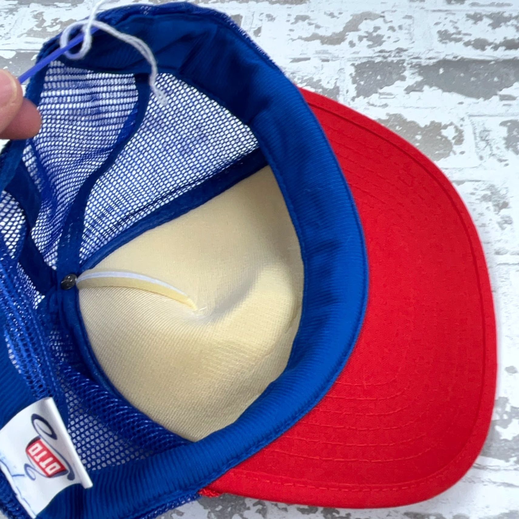 Vintage VINTAGE Otto Trucker Hat Cap Snap Back Red White Blue Drag Racing Y2K 2000s Mens Adjustable Blue Hat Size ONE SIZE - 6 Thumbnail