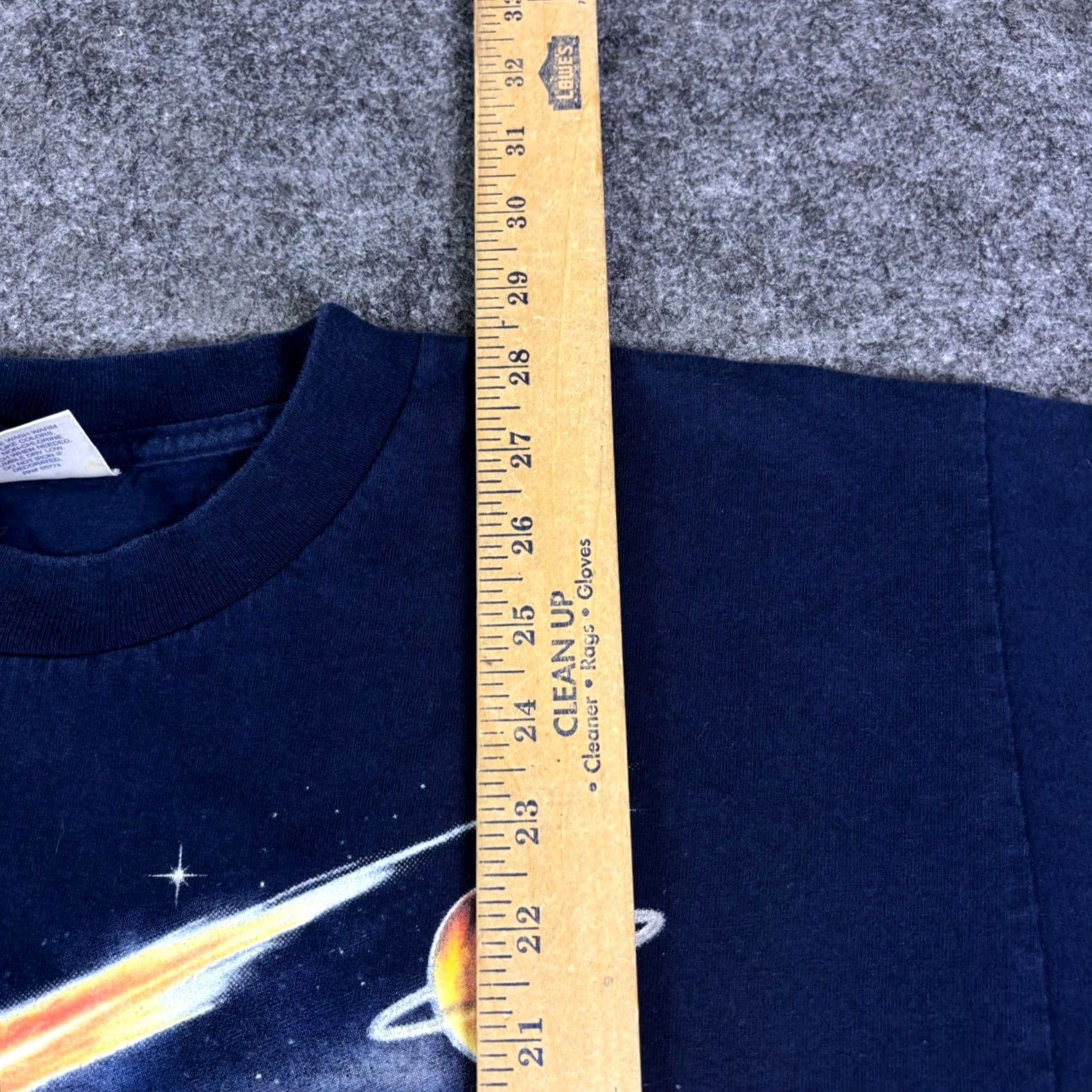 AAA VINTAGE AAA T-Shirt Mens L Blue Graphic Print Crew Neck Short Sleeve Space Galaxy Planet Comet Navy Blue 90s Theme Size US L / EU 52-54 / 3 - 5 Thumbnail